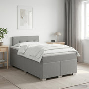 Boxspring krevet s madracem Svjetlosiva 120 x 200 cm Tkanina