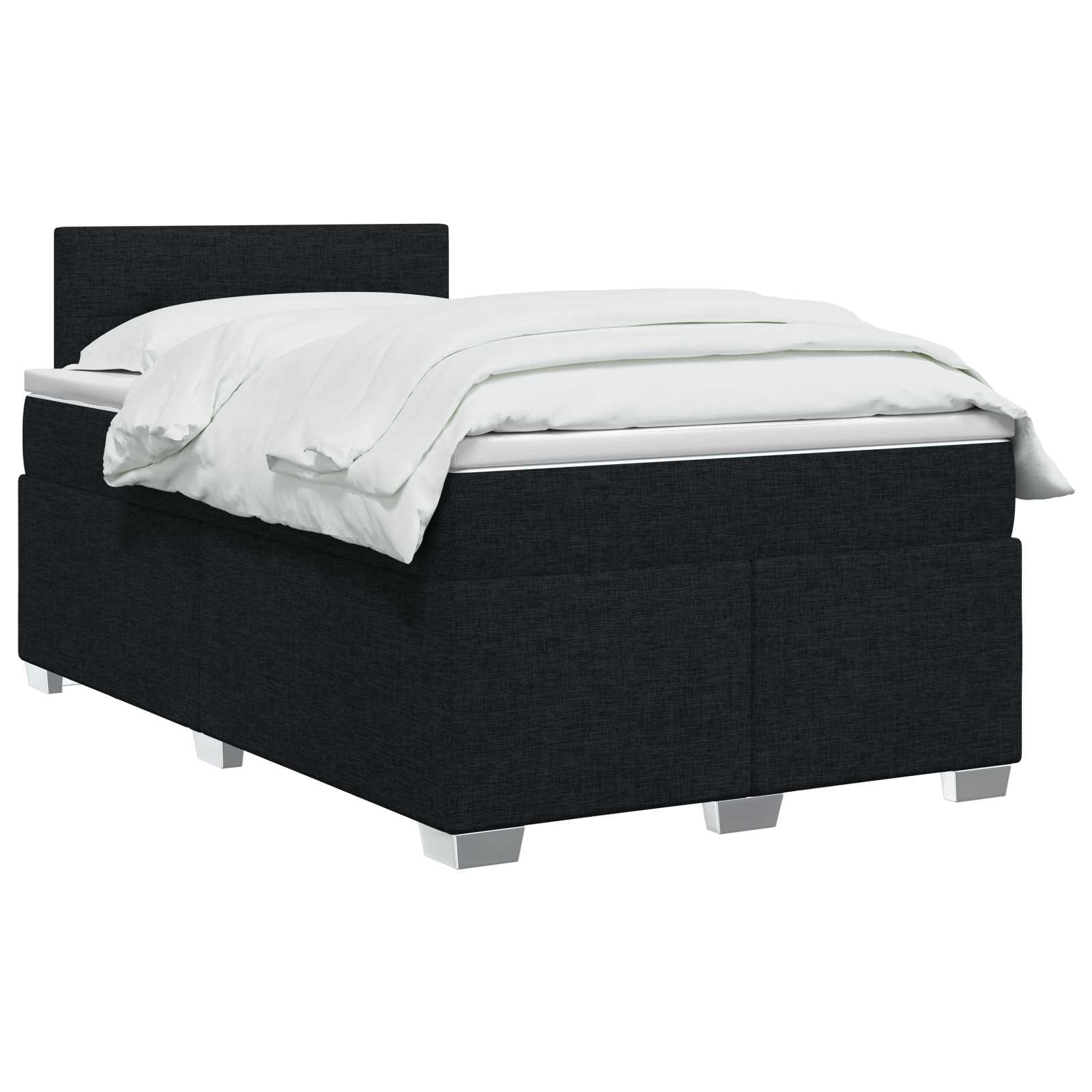 Boxspring krevet s madracem Crna 120 x 200 cm Tkanina