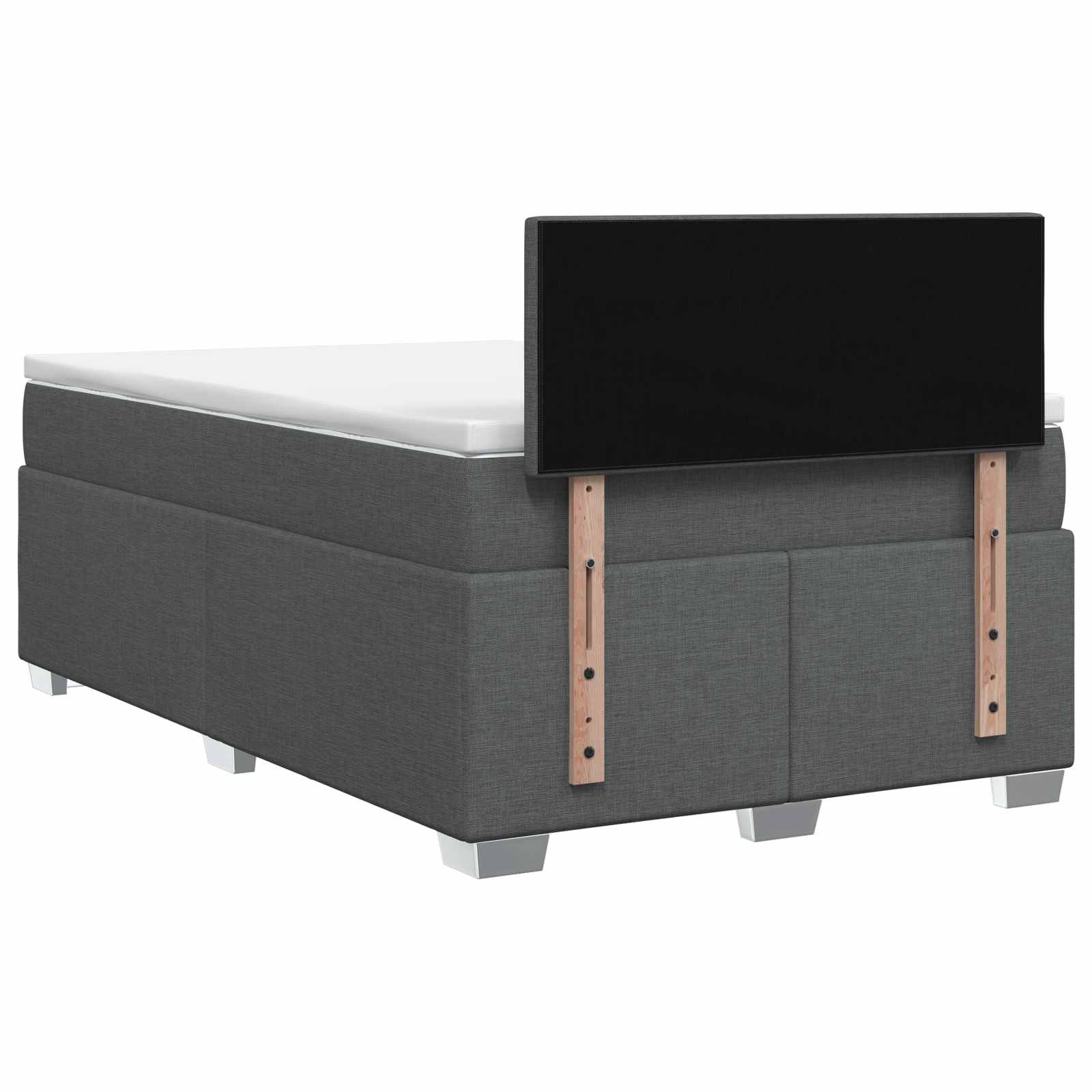 Boxspring krevet s madracem Tamnosiva 120 x 200 cm Tkanina