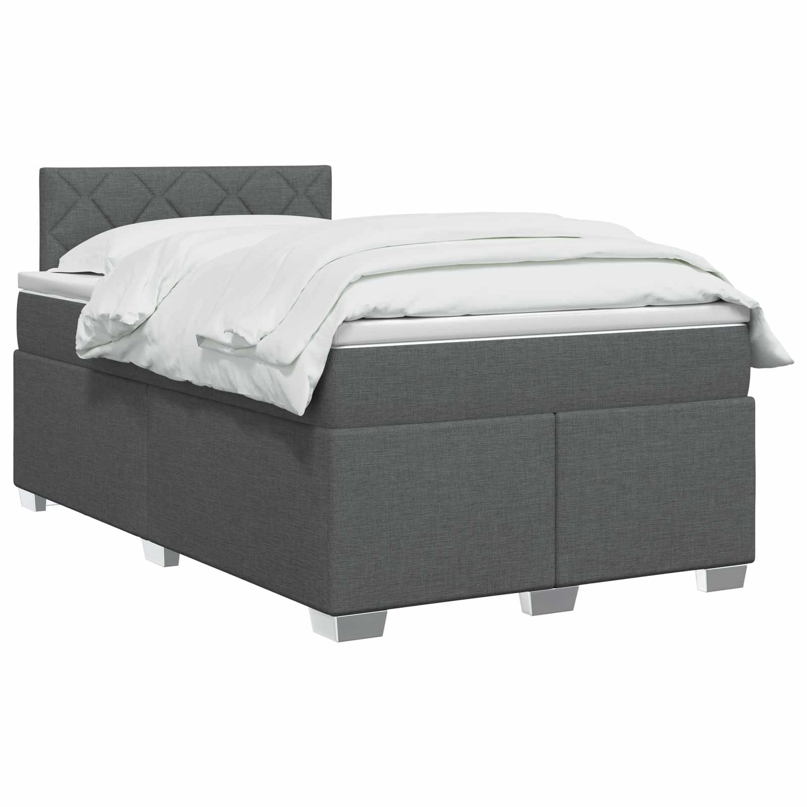 Boxspring krevet s madracem Tamnosiva 120 x 200 cm Tkanina