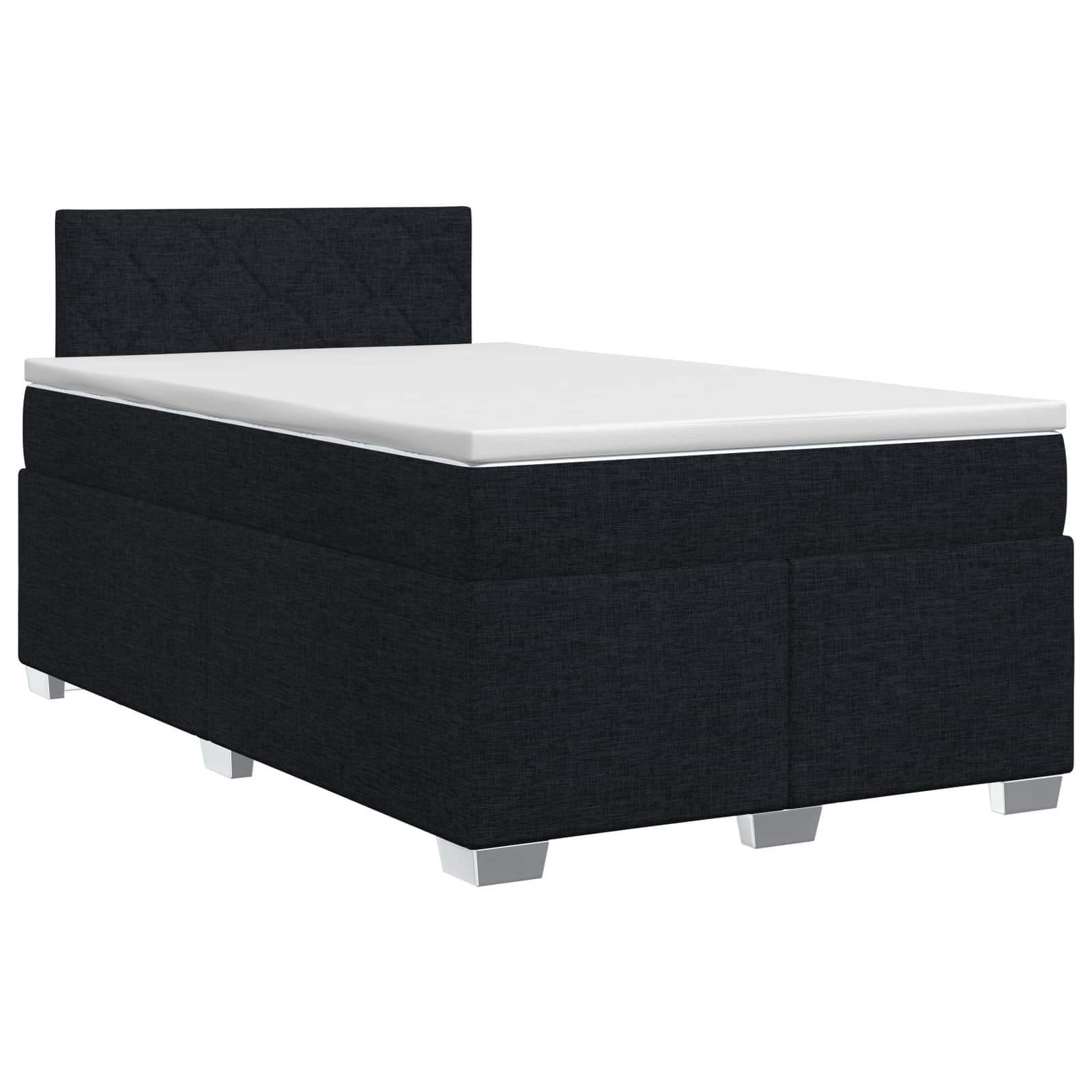 Boxspring krevet s madracem Crna 120 x 200 cm Tkanina