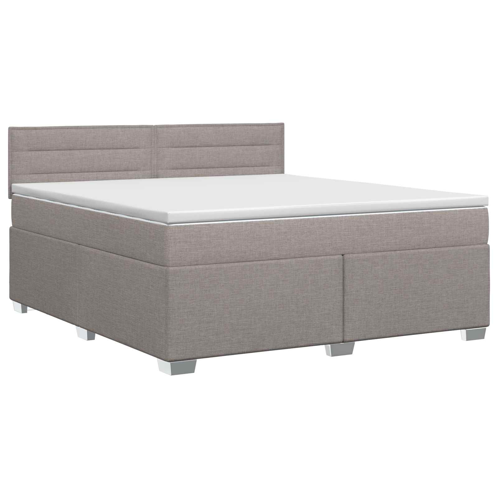 Boxspring krevet s madracem Sivosmeđa 140 x 190 cm Tkanina