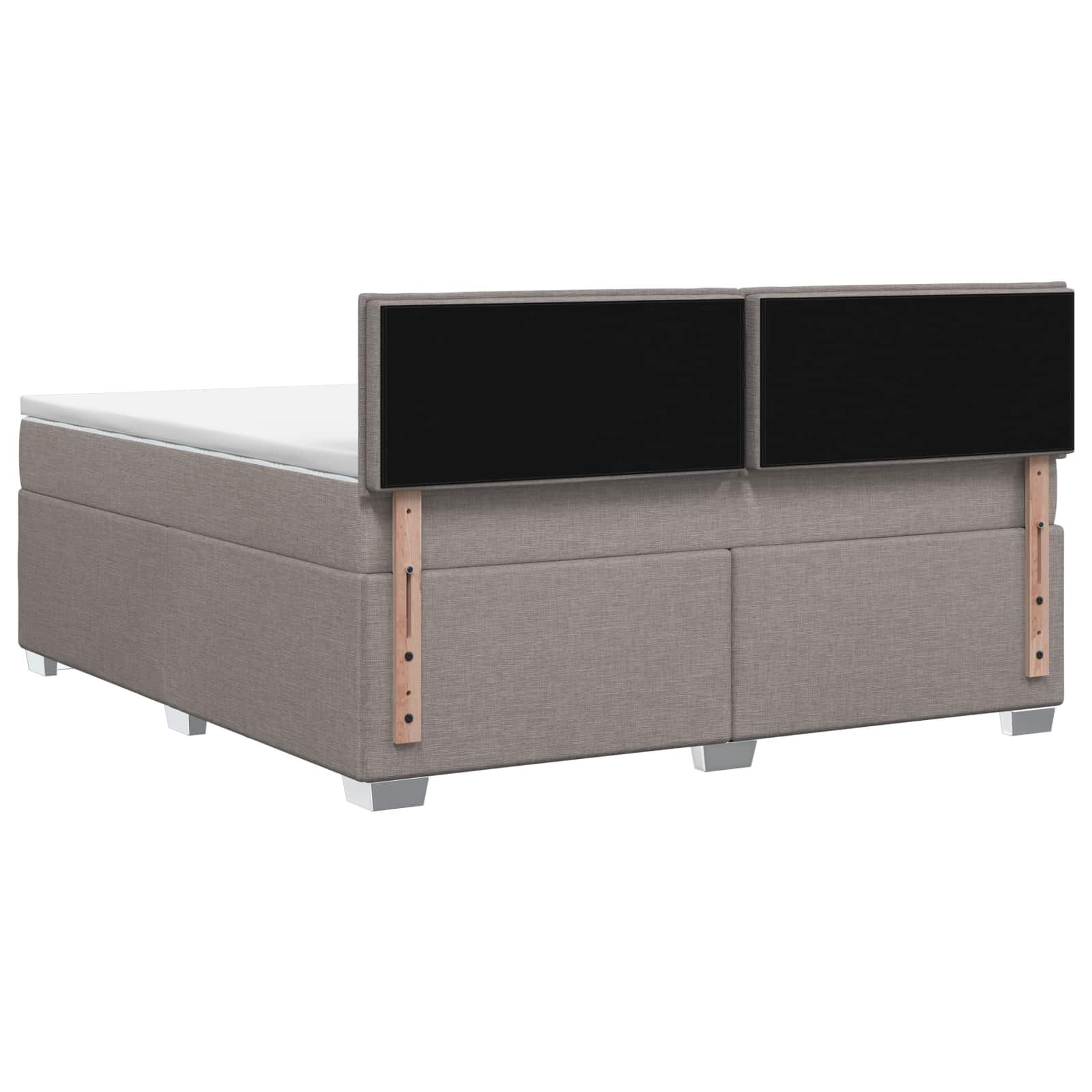 Boxspring krevet s madracem Sivosmeđa 140 x 190 cm Tkanina