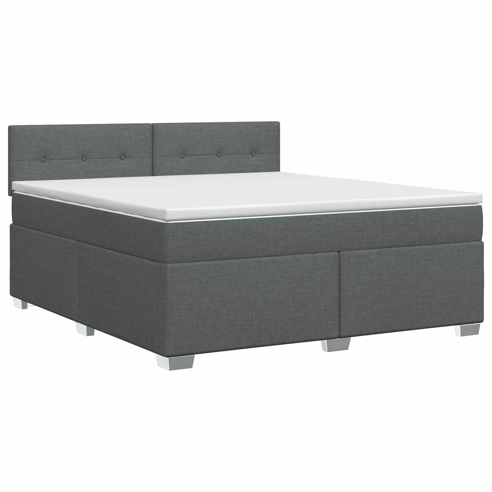 Boxspring krevet s madracem Tamnosiva 140 x 190 cm Tkanina