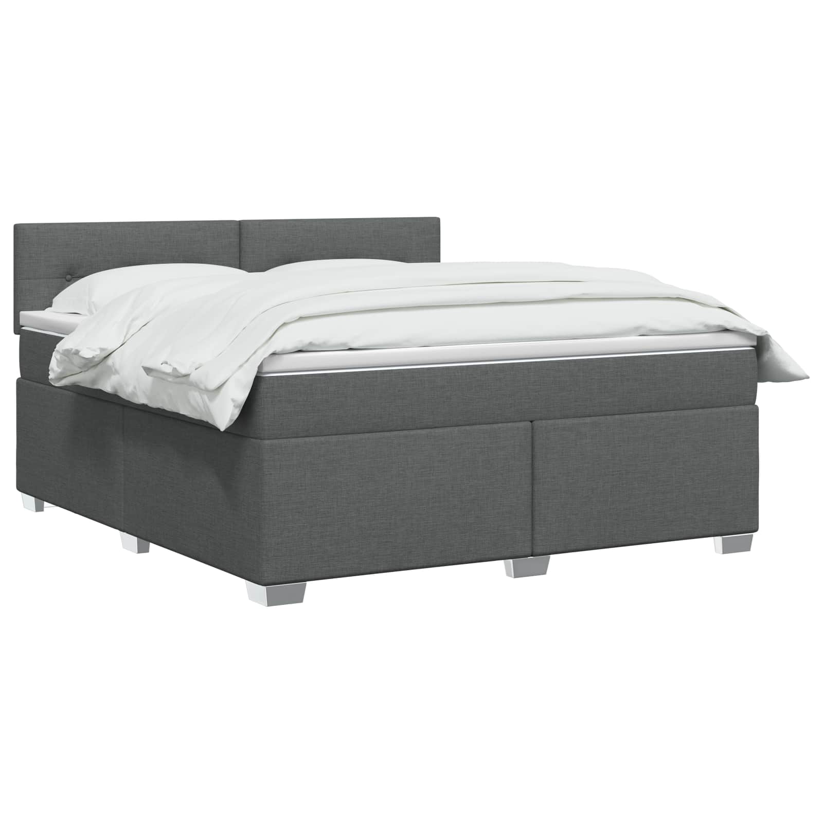 Boxspring krevet s madracem Tamnosiva 140 x 190 cm Tkanina