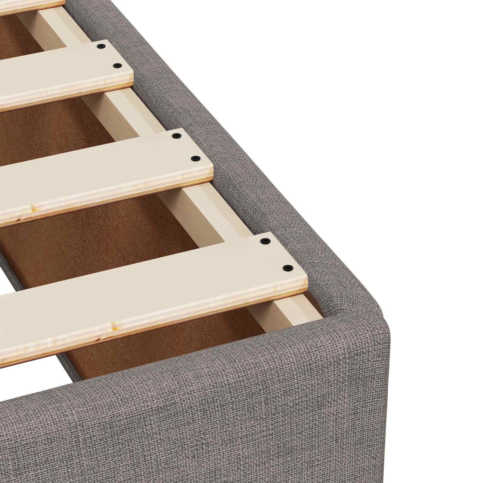 Boxspring krevet s madracem Sivosmeđa 140 x 190 cm Tkanina
