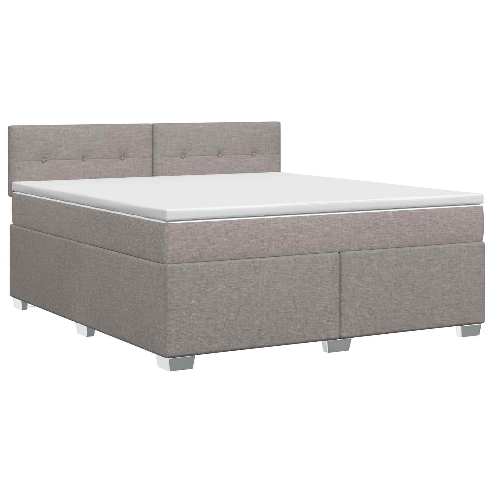 Boxspring krevet s madracem Sivosmeđa 140 x 190 cm Tkanina
