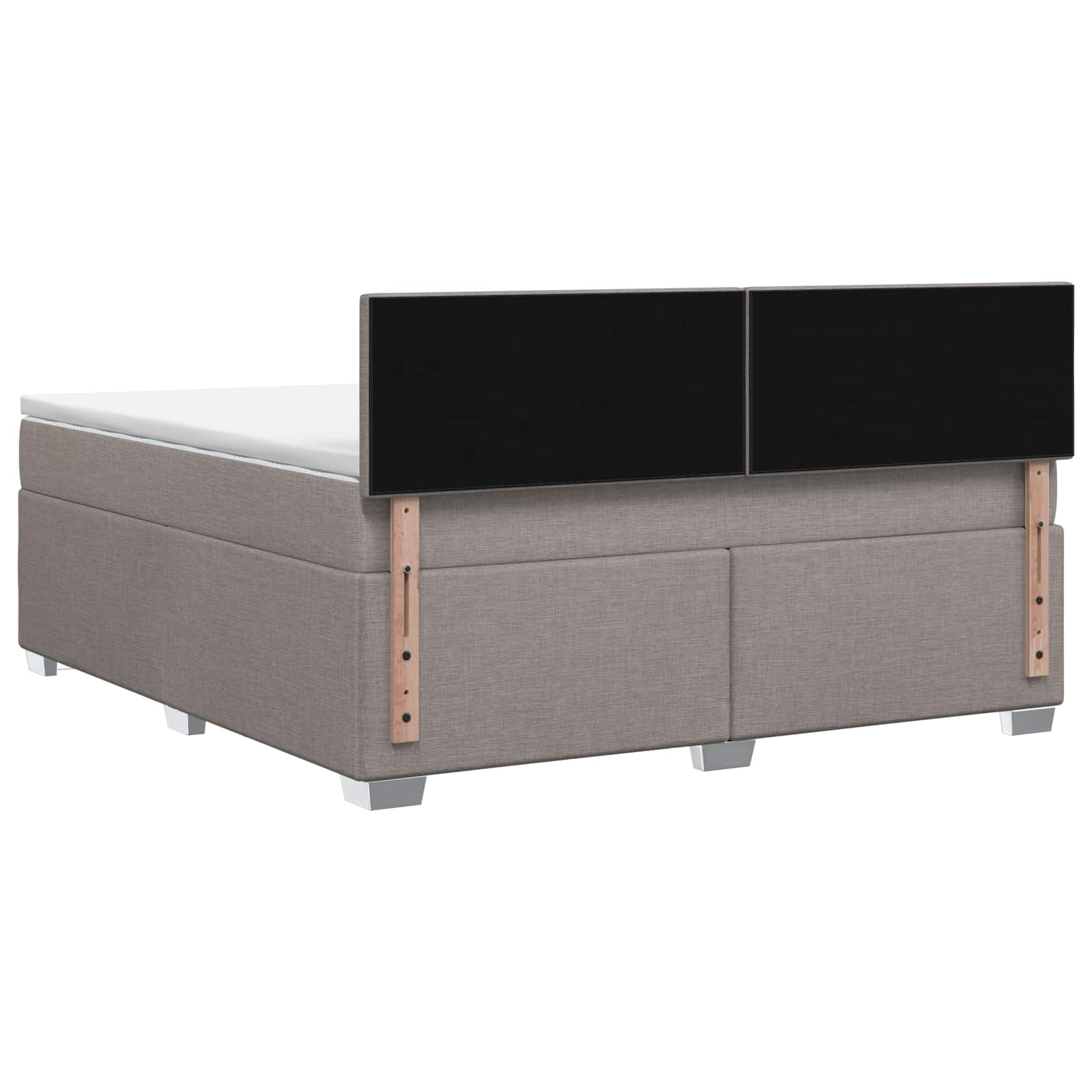 Boxspring krevet s madracem Sivosmeđa 140 x 190 cm Tkanina