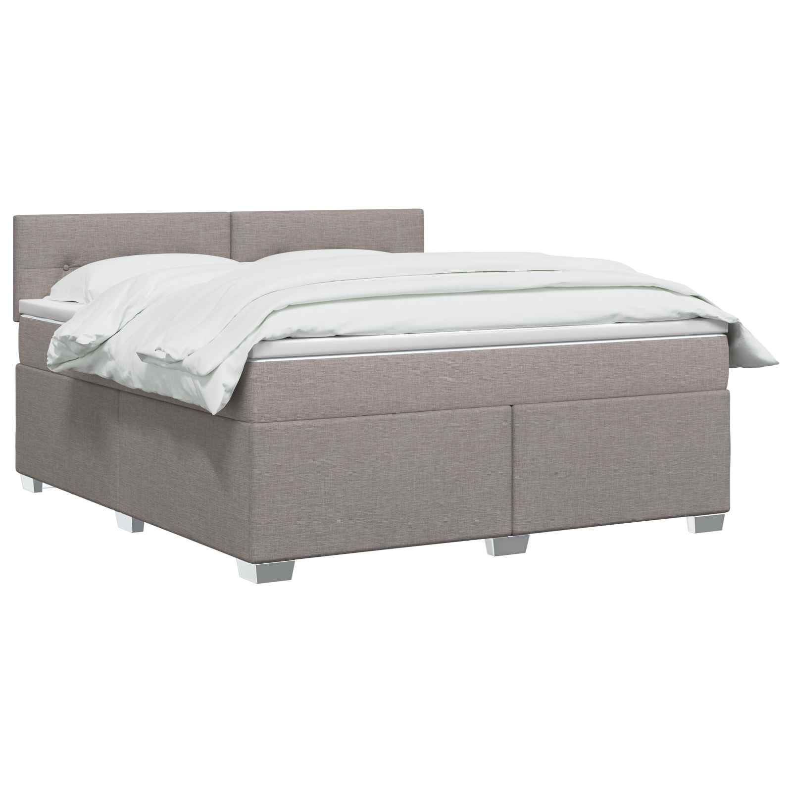 Boxspring krevet s madracem Sivosmeđa 140 x 190 cm Tkanina