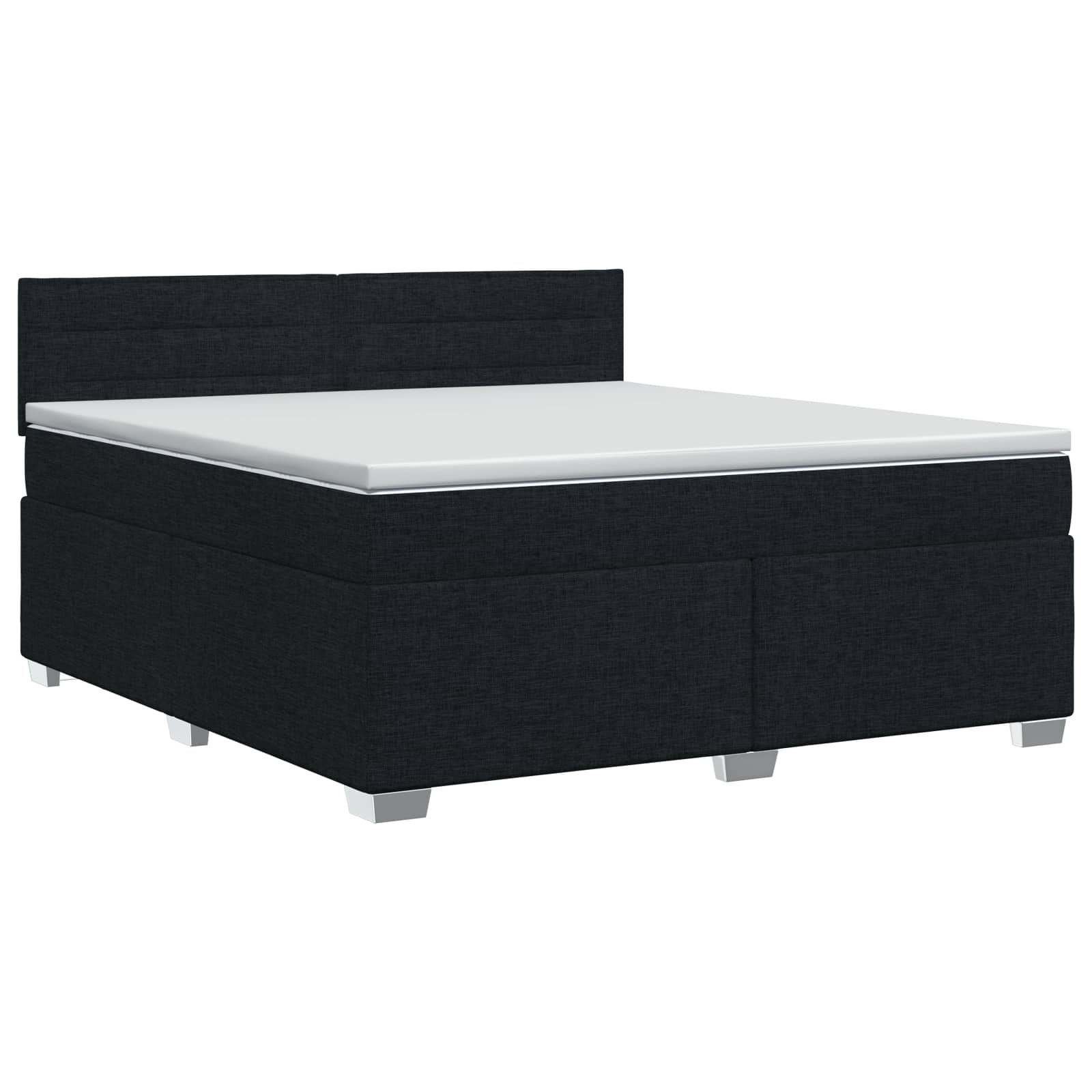 Boxspring krevet s madracem Crna 140 x 200 cm Tkanina
