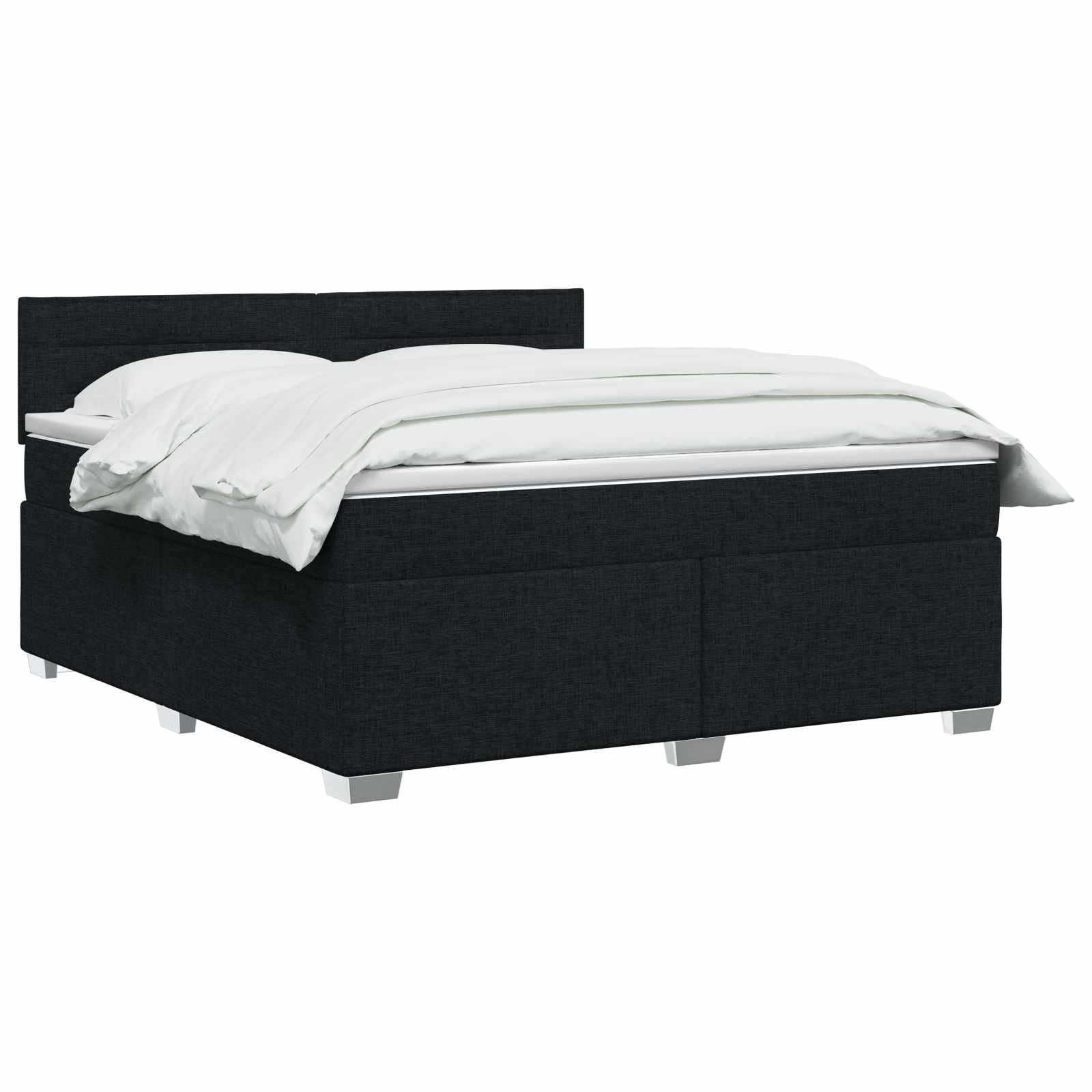 Boxspring krevet s madracem Crna 140 x 200 cm Tkanina