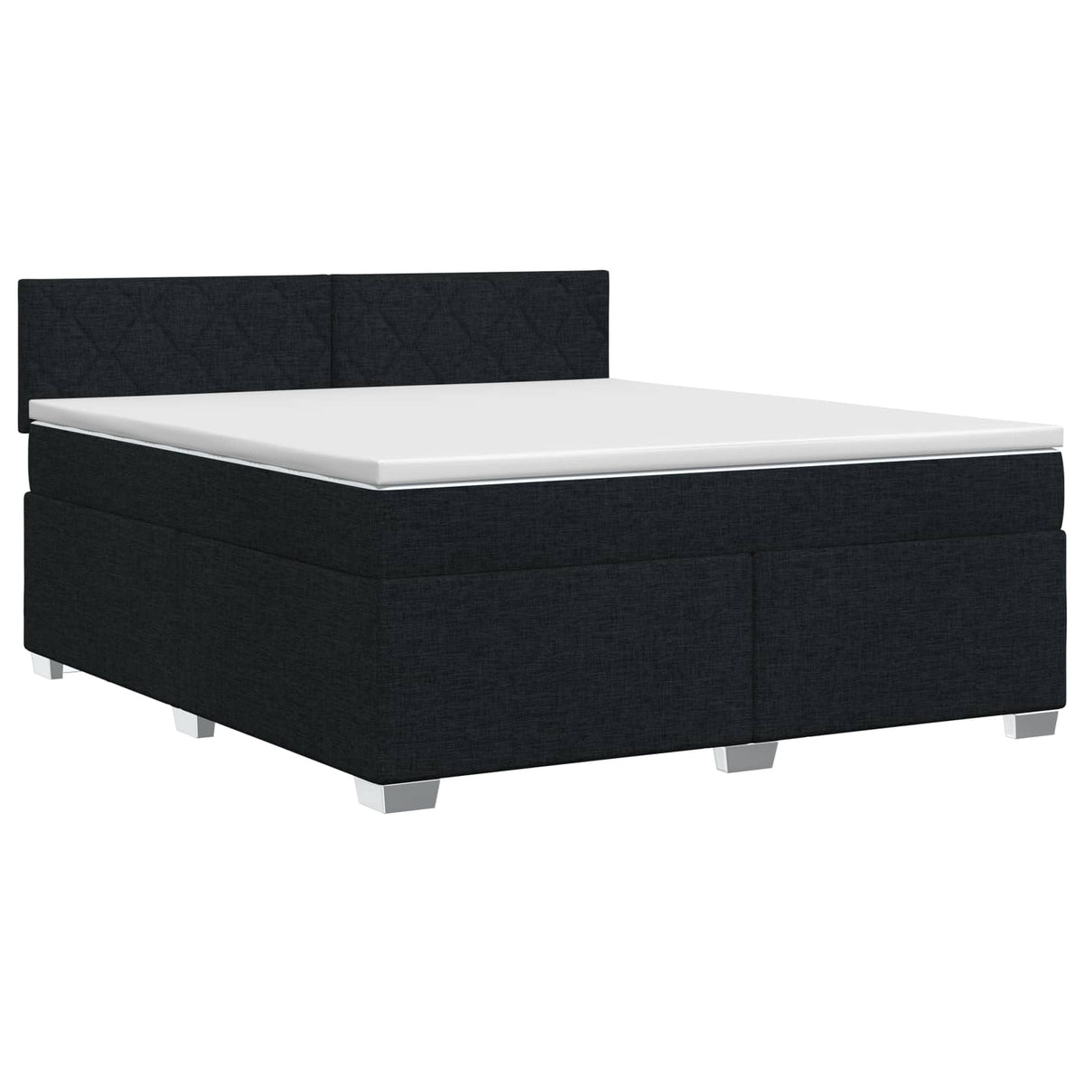 Boxspring krevet s madracem Crna 160 x 200 cm Tkanina