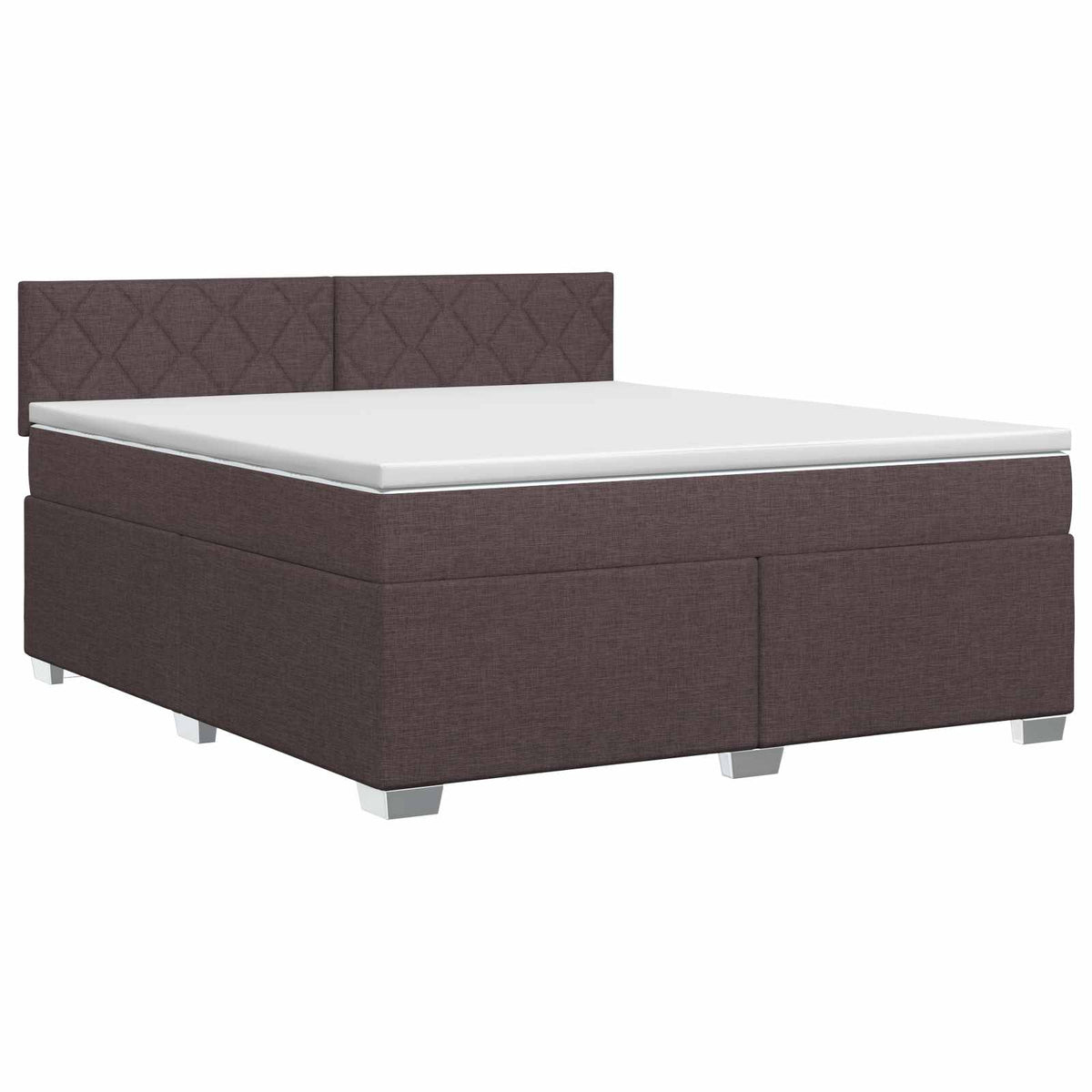 Boxspring krevet s madracem Tamno smeđa 180 x 200 cm Tkanina