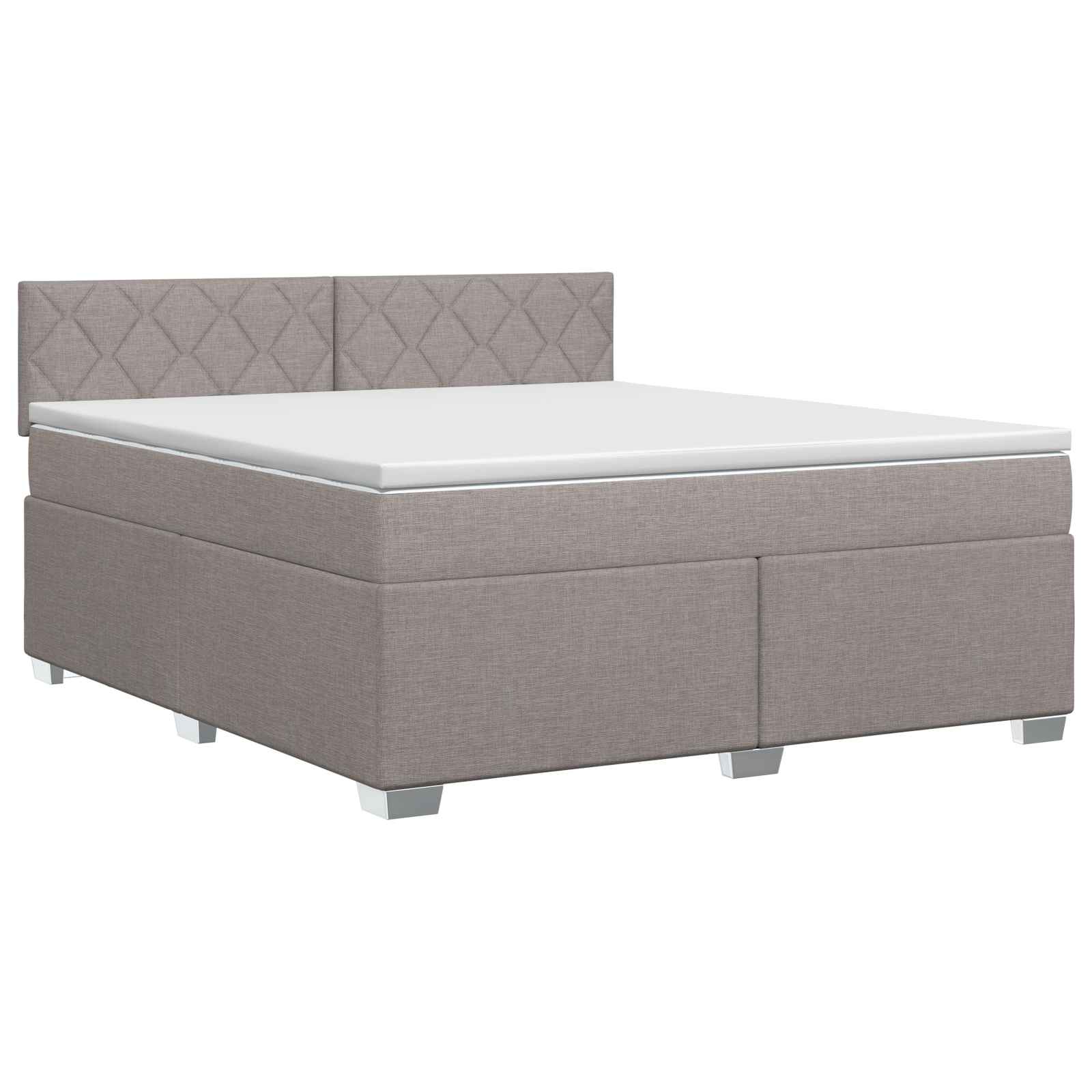 Boxspring krevet s madracem Sivosmeđa 180 x 200 cm Tkanina