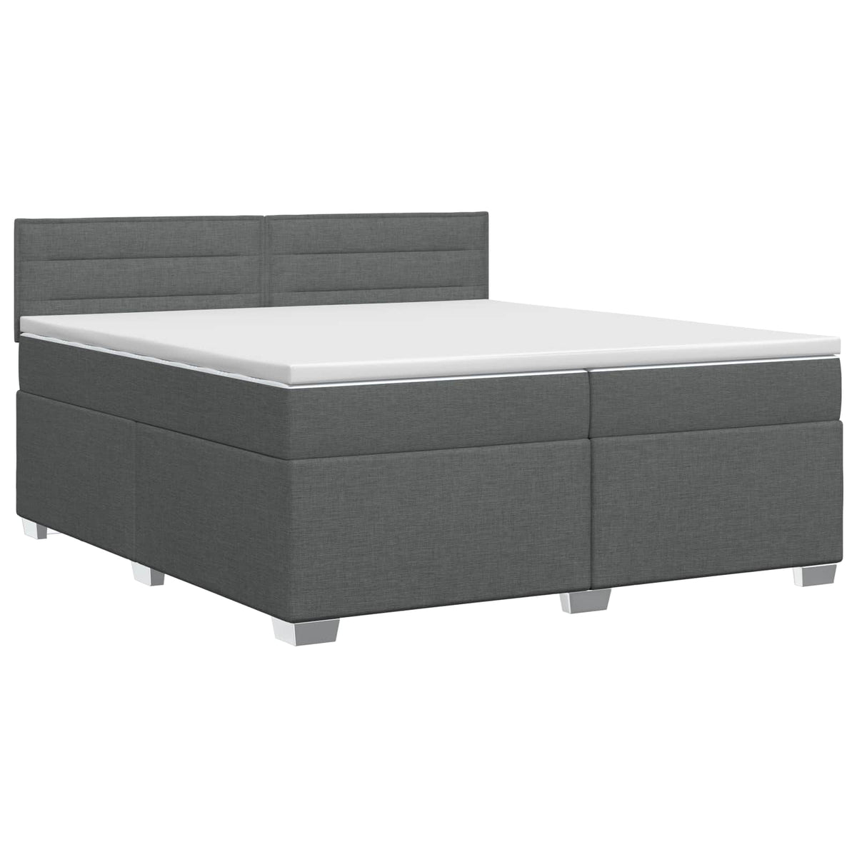 Boxspring krevet s madracem Tamnosiva 200 x 200 cm Tkanina