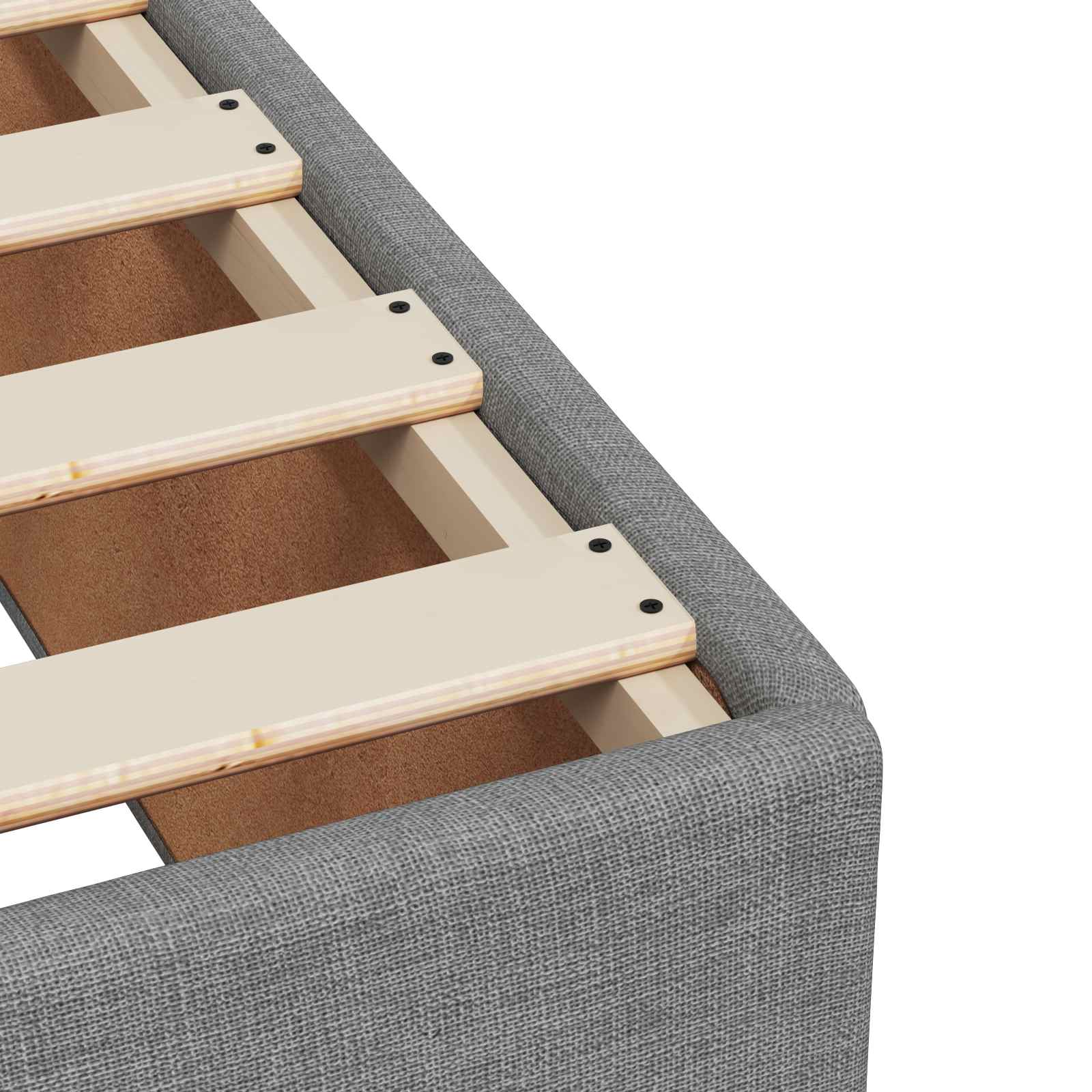 Boxspring krevet s madracem Svjetlosiva 200 x 200 cm Tkanina