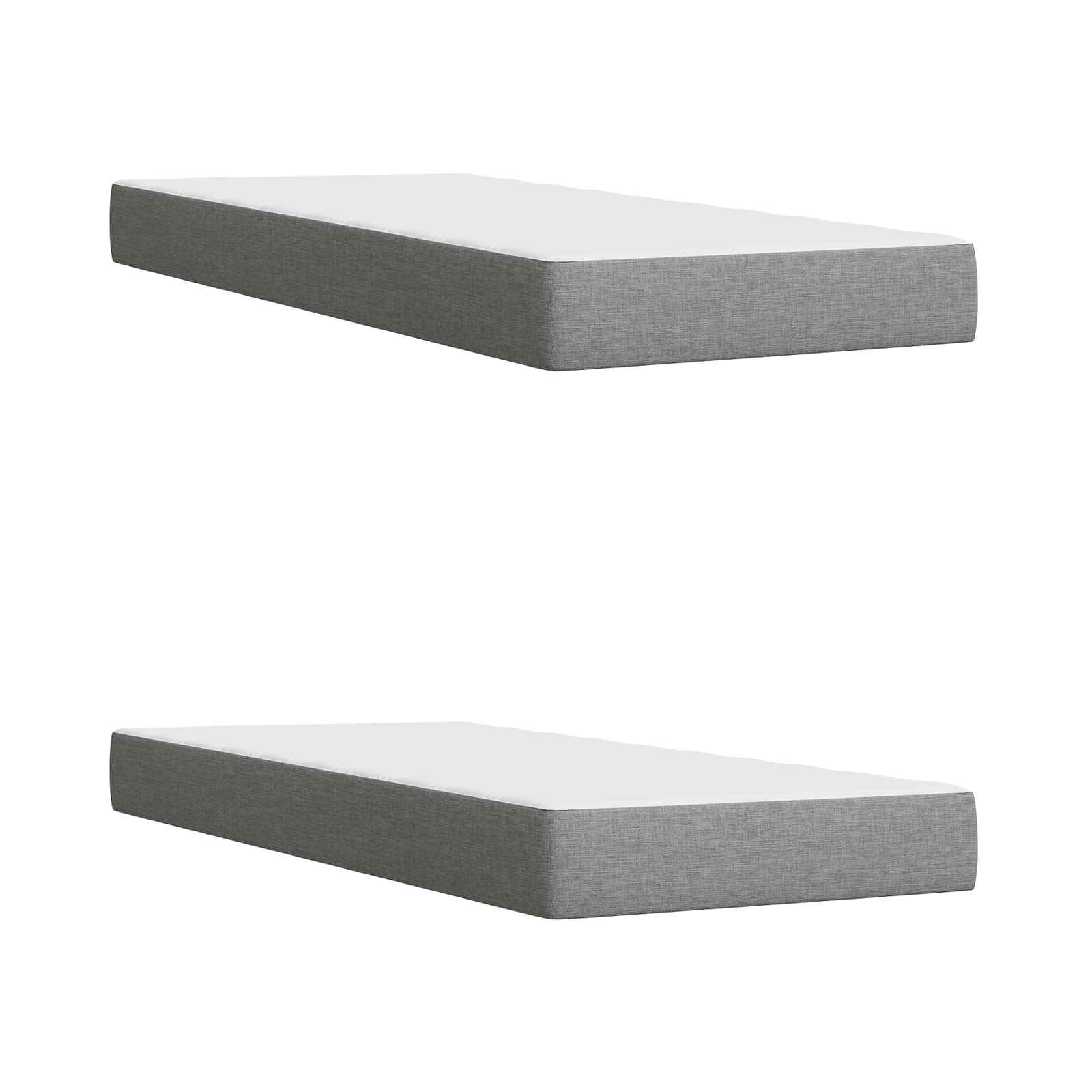 Boxspring krevet s madracem Svjetlosiva 200 x 200 cm Tkanina