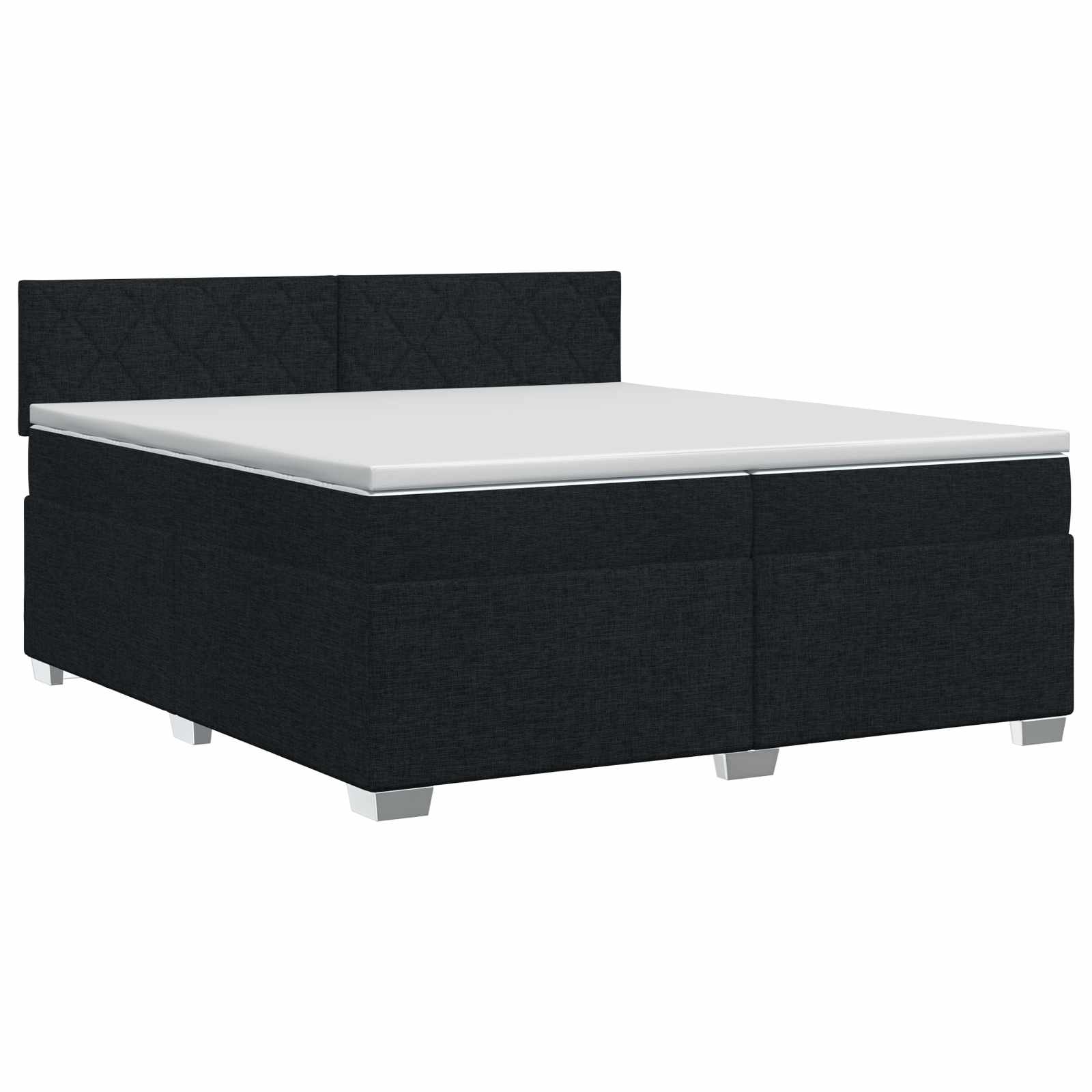 Boxspring krevet s madracem Crna 200 x 200 cm Tkanina
