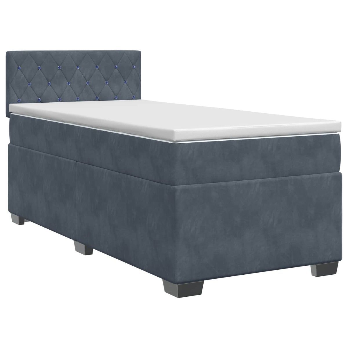 Boxspring krevet s madracem Tamnosiva 80 x 200 cm Baršun