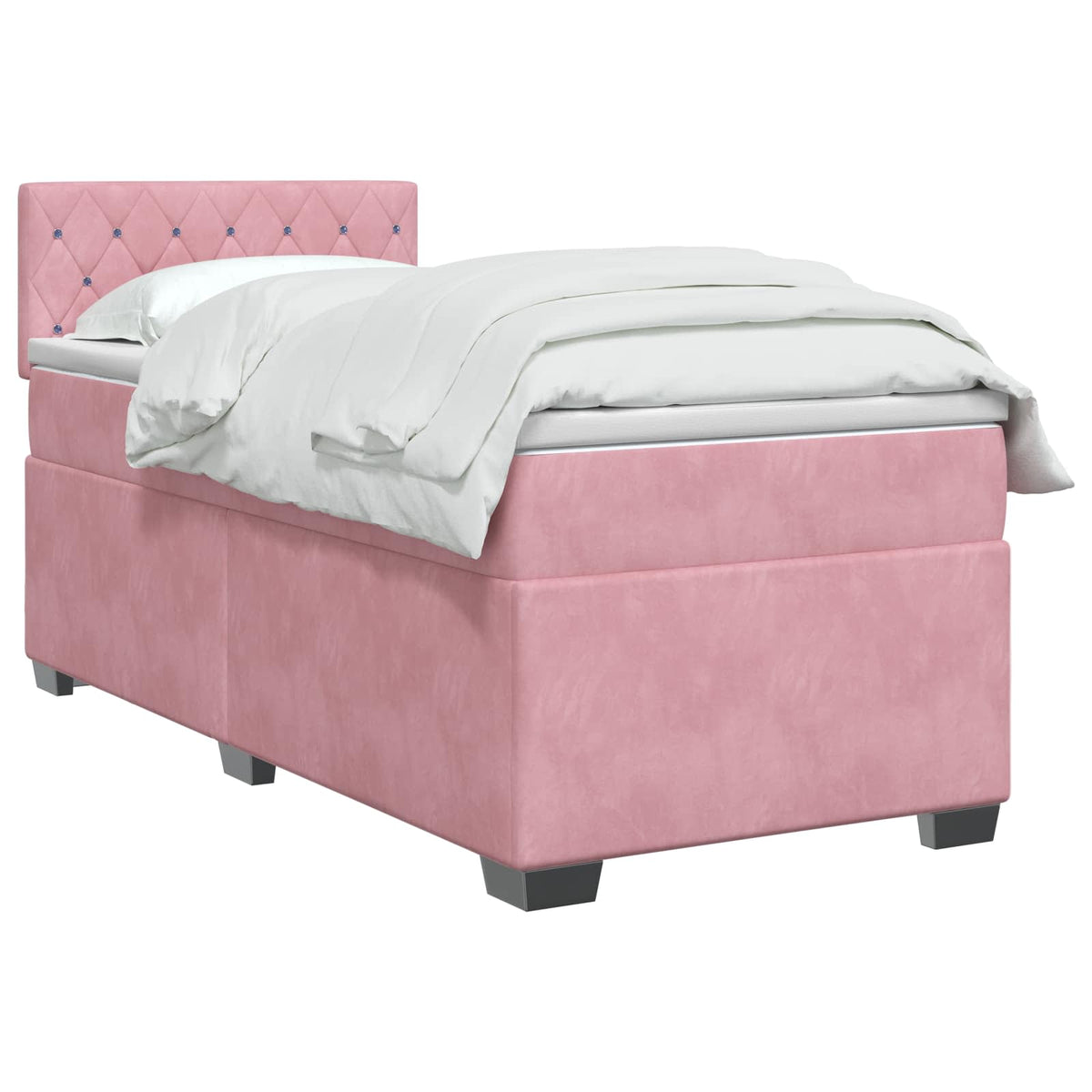 Boxspring krevet s madracem Ružičasta 80 x 200 cm Baršun