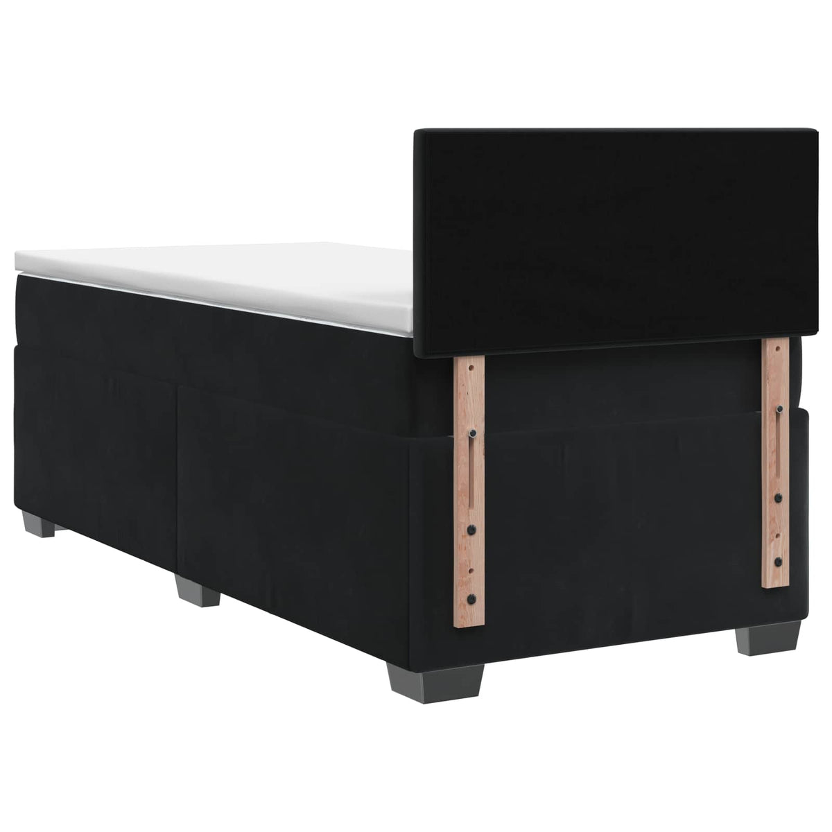 Boxspring krevet s madracem Crna 80 x 200 cm Baršun