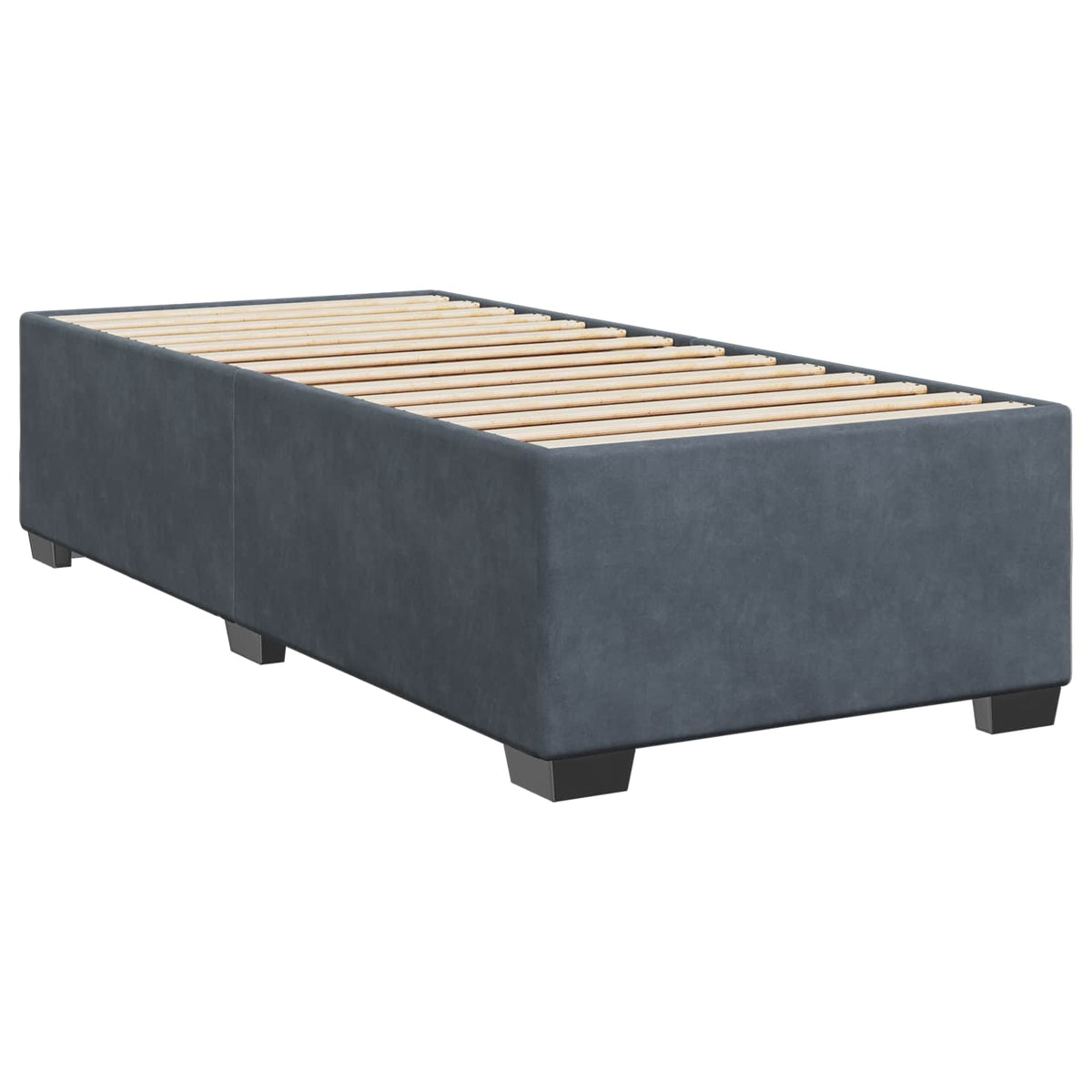 Boxspring krevet s madracem Tamnosiva 80 x 200 cm Baršun