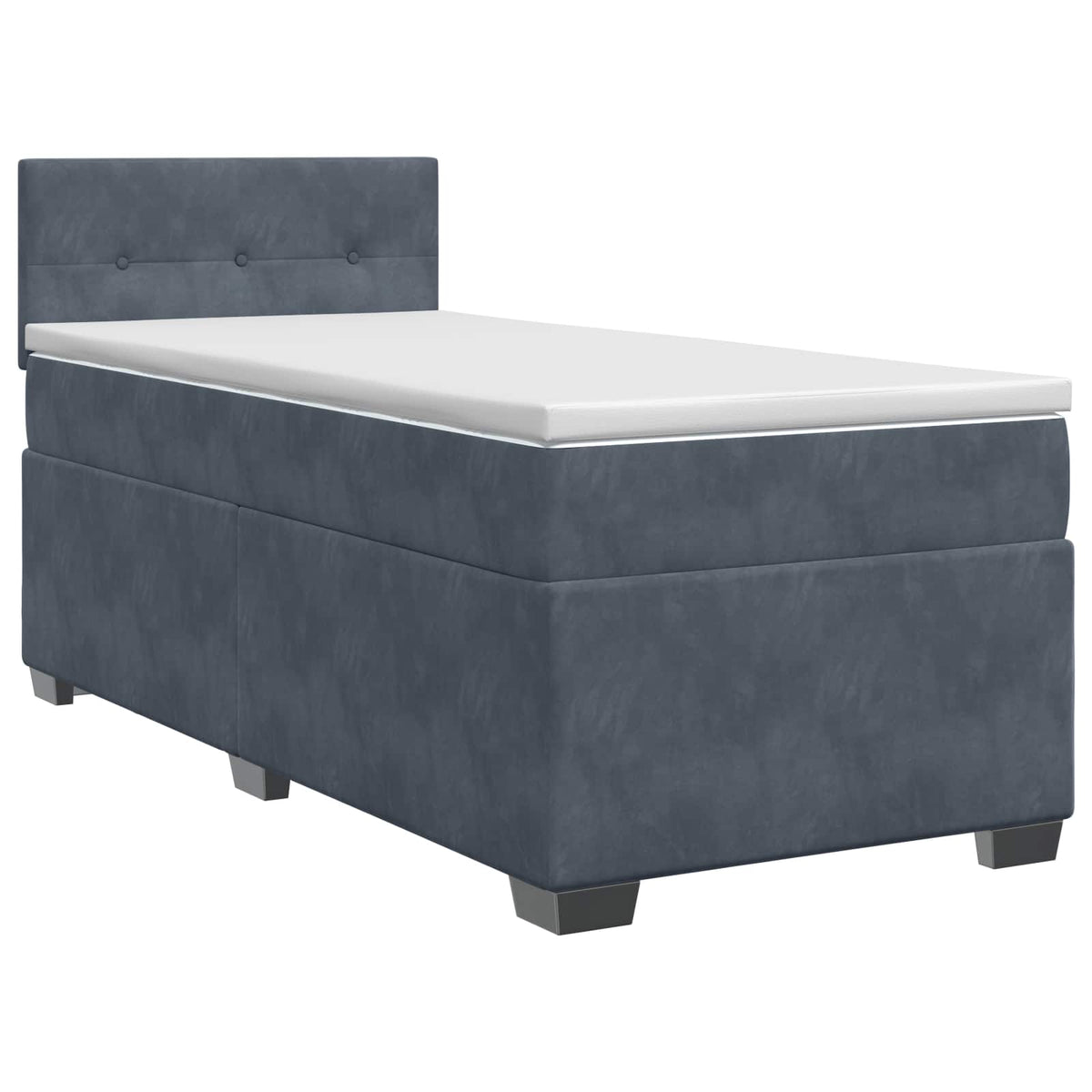 Boxspring krevet s madracem Tamnosiva 90 x 200 cm Baršun