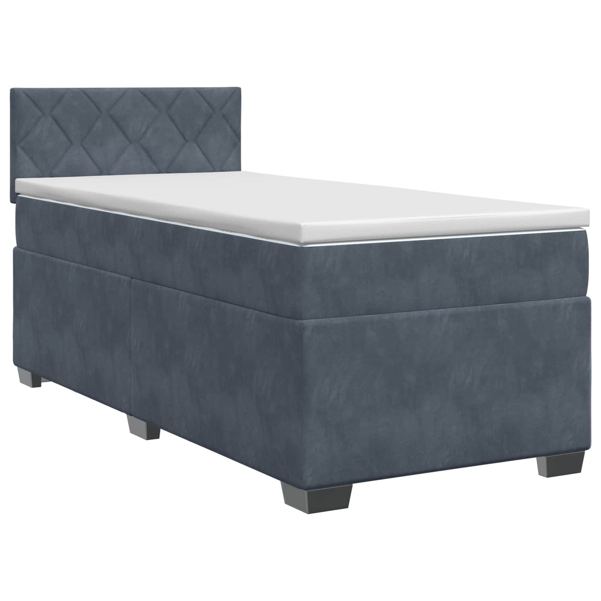 Boxspring krevet s madracem Tamnosiva 90 x 200 cm Baršun