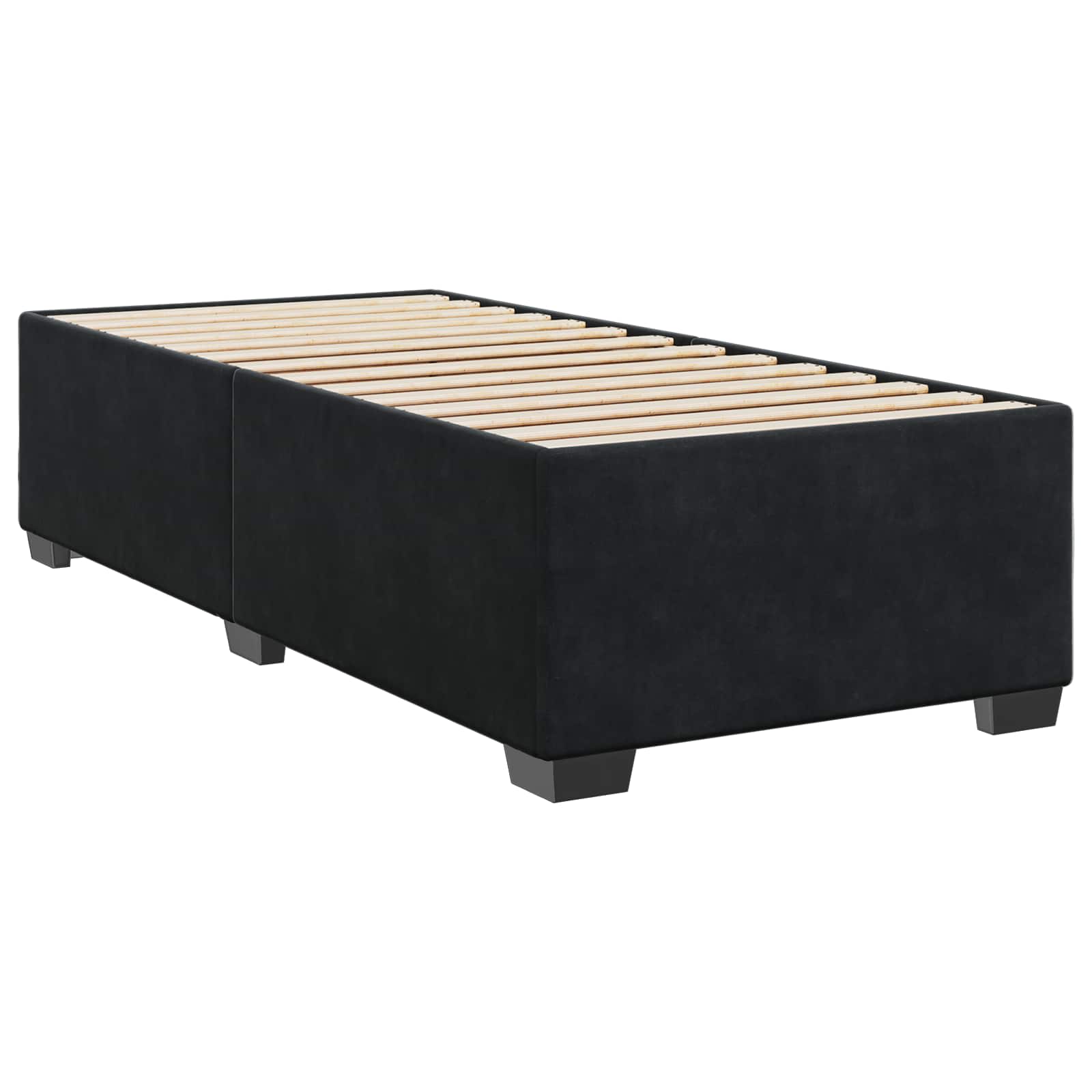 Boxspring krevet s madracem Crna 100 x 200 cm Baršun