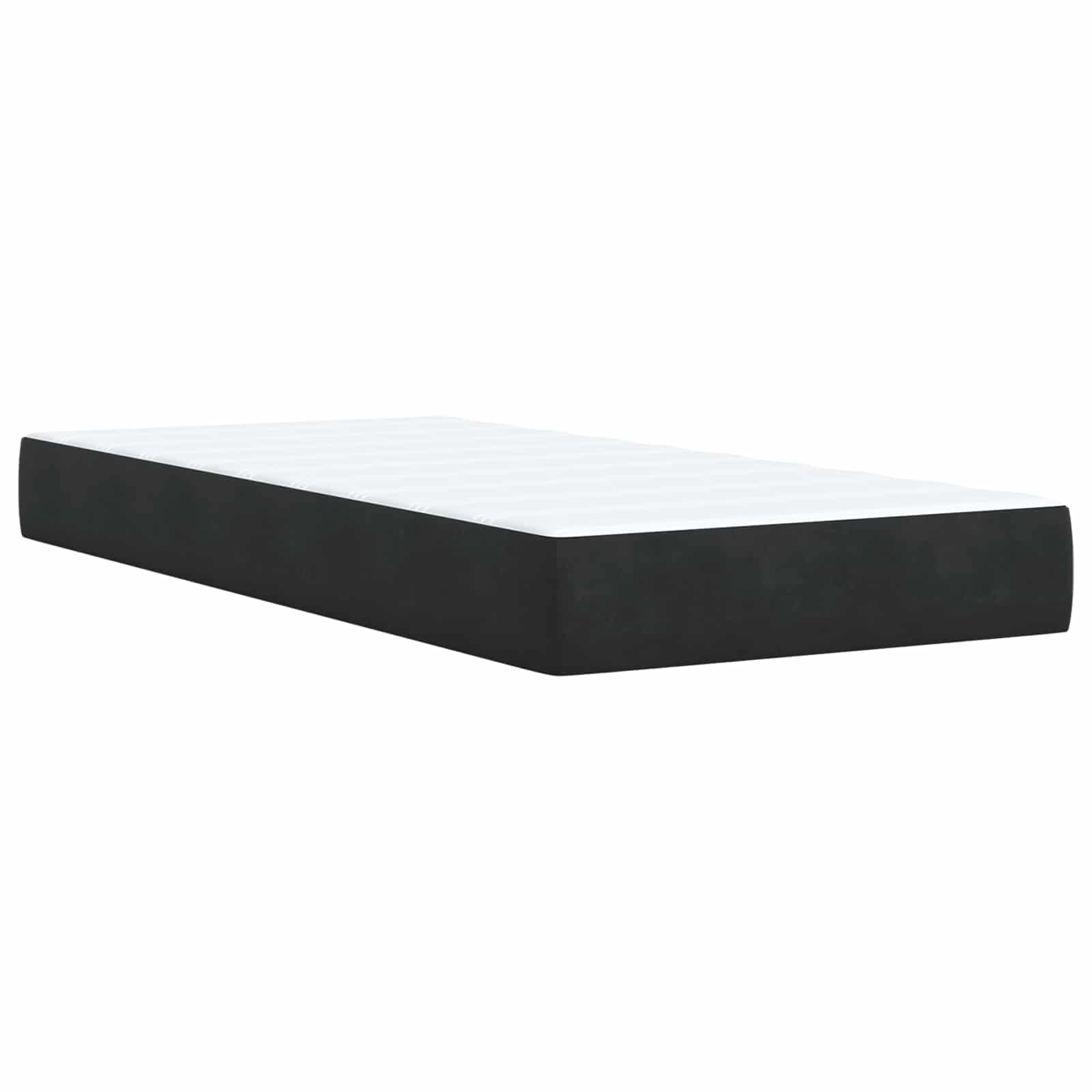Boxspring krevet s madracem Crna 100 x 200 cm Baršun