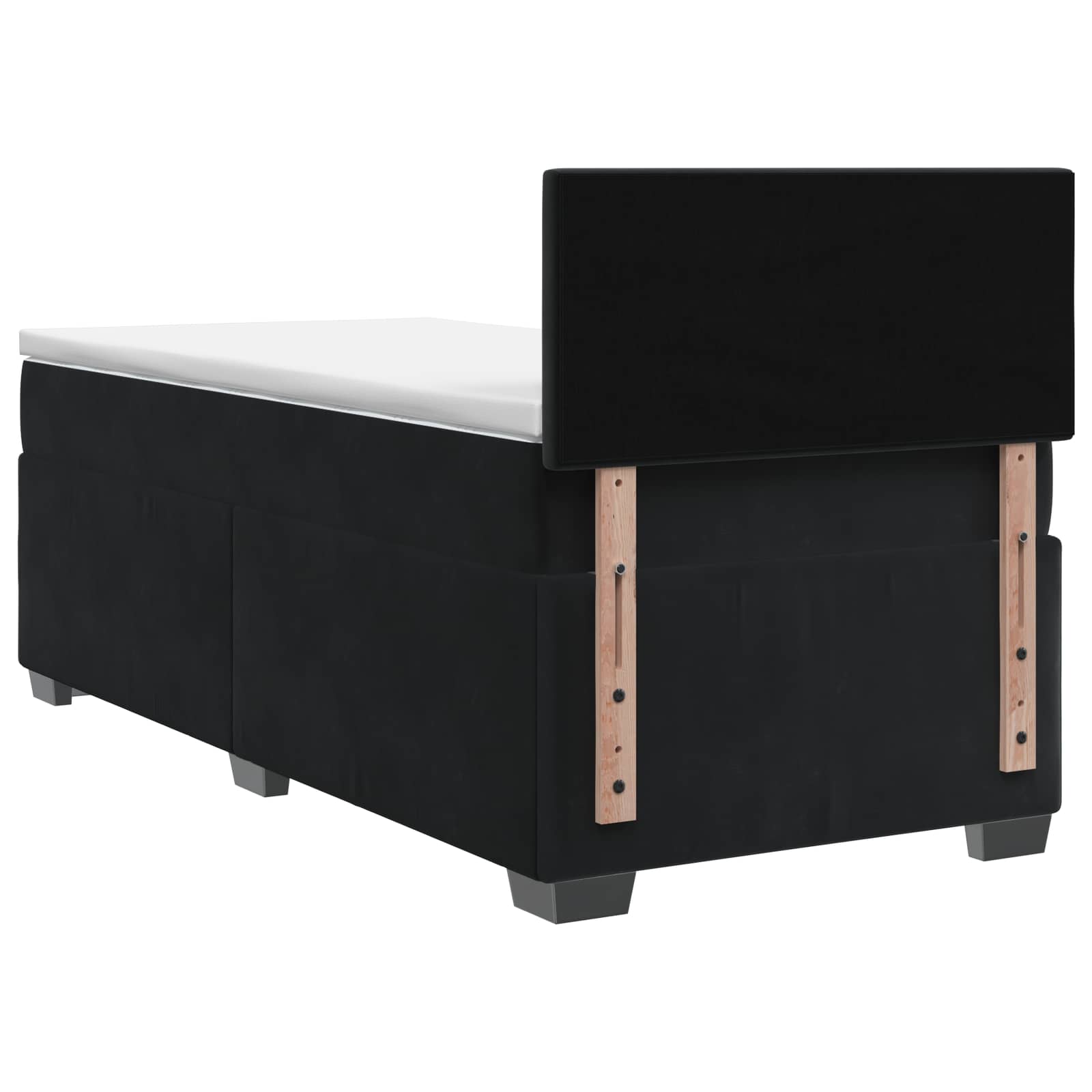 Boxspring krevet s madracem Crna 100 x 200 cm Baršun