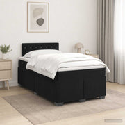 Boxspring krevet s madracem Crna 120 x 190 cm Baršun