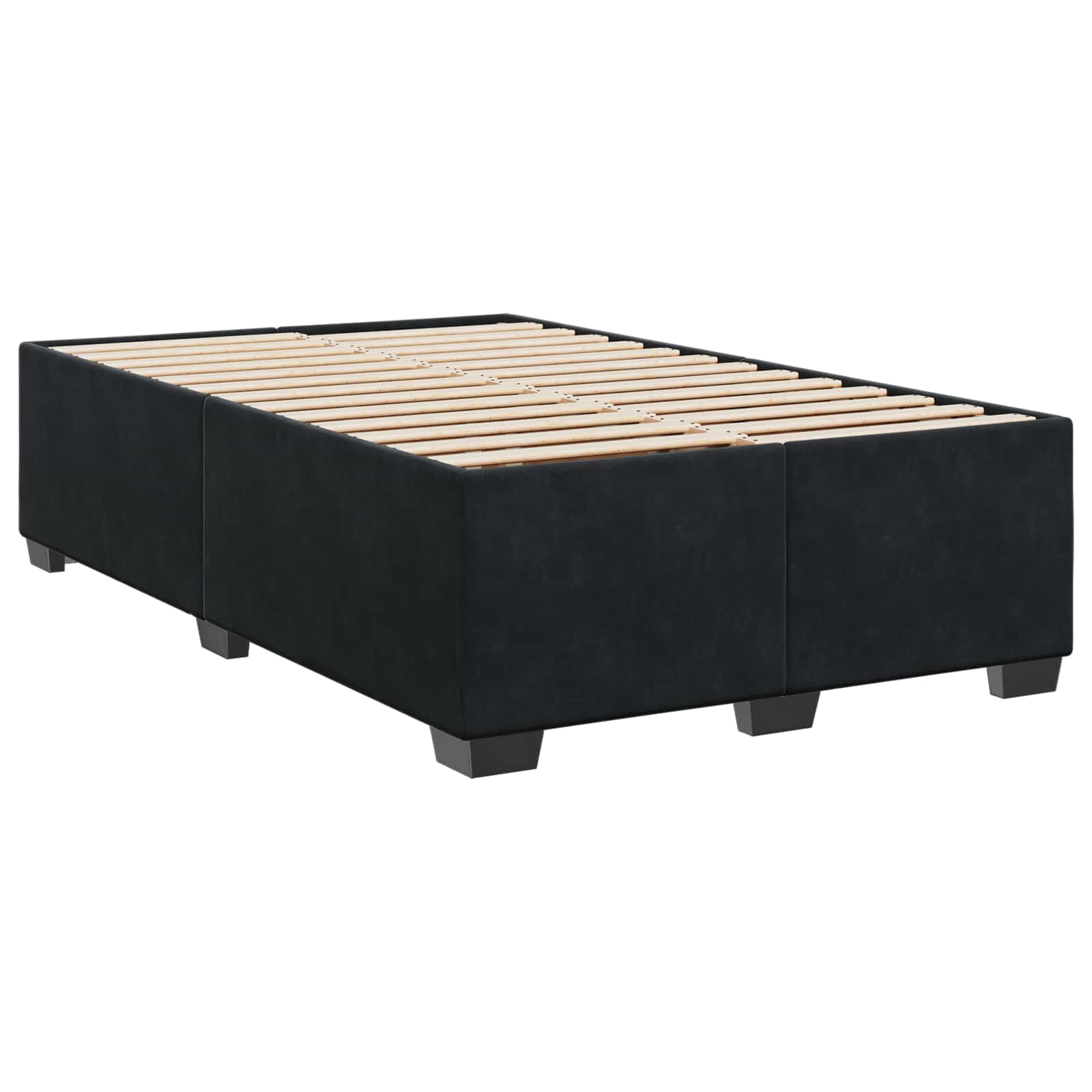 Boxspring krevet s madracem Crna 120 x 190 cm Baršun
