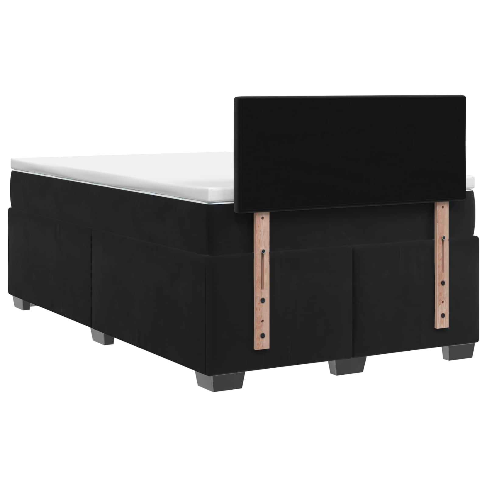 Boxspring krevet s madracem Crna 120 x 190 cm Baršun