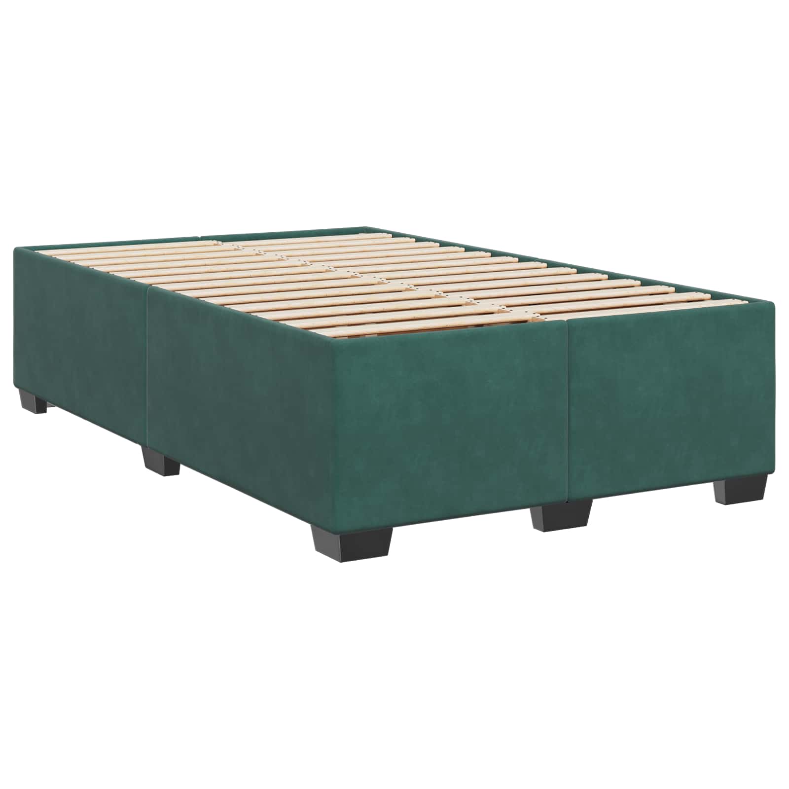 Boxspring krevet s madracem Tamnozelena 120 x 190 cm Baršun