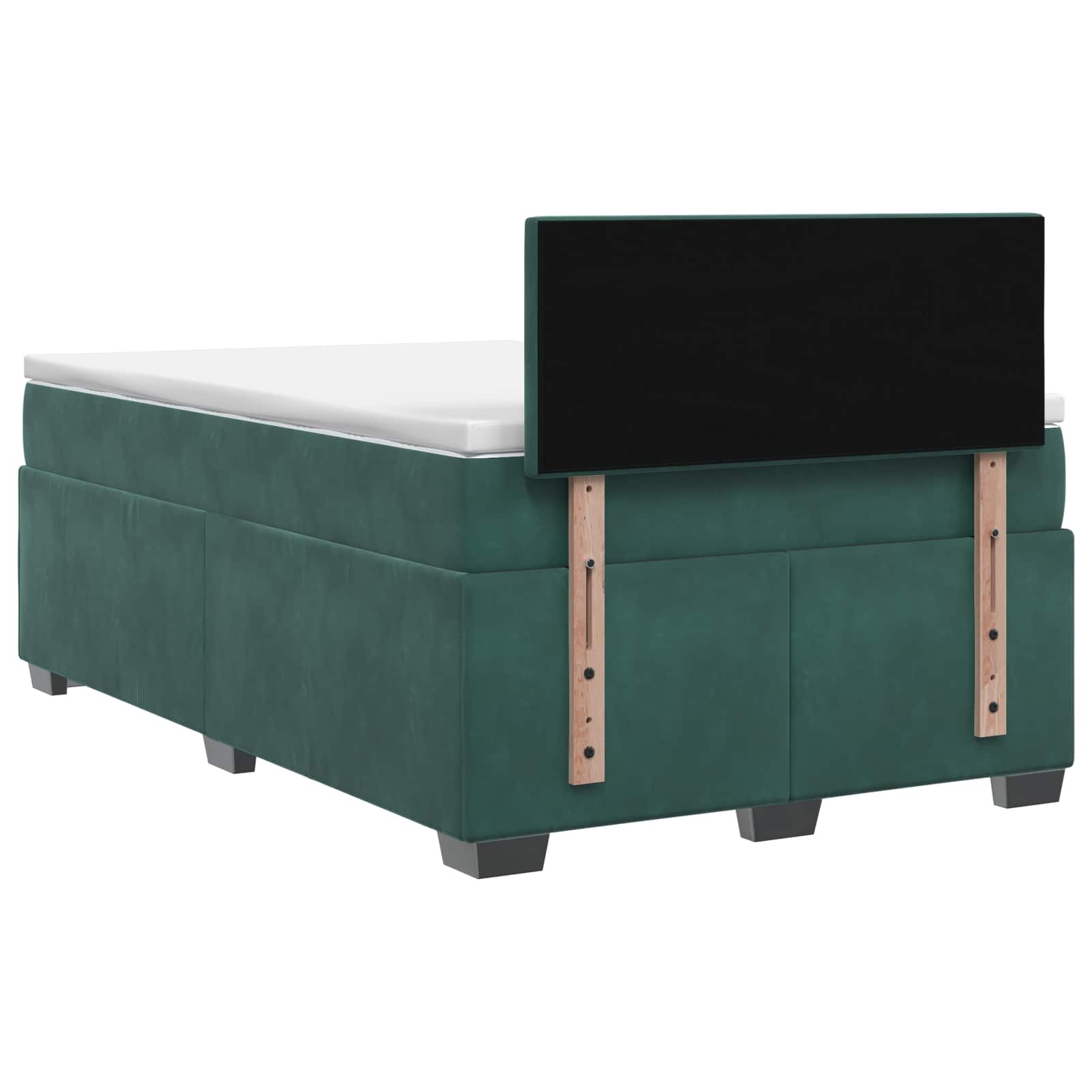 Boxspring krevet s madracem Tamnozelena 120 x 190 cm Baršun