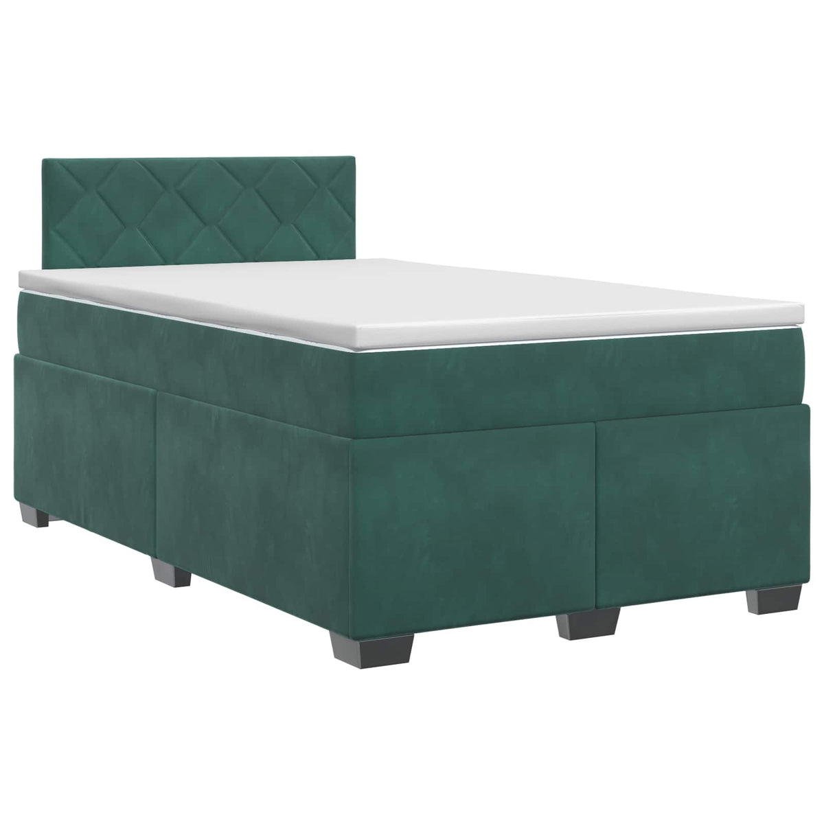 Boxspring krevet s madracem Tamnozelena 120 x 190 cm Baršun