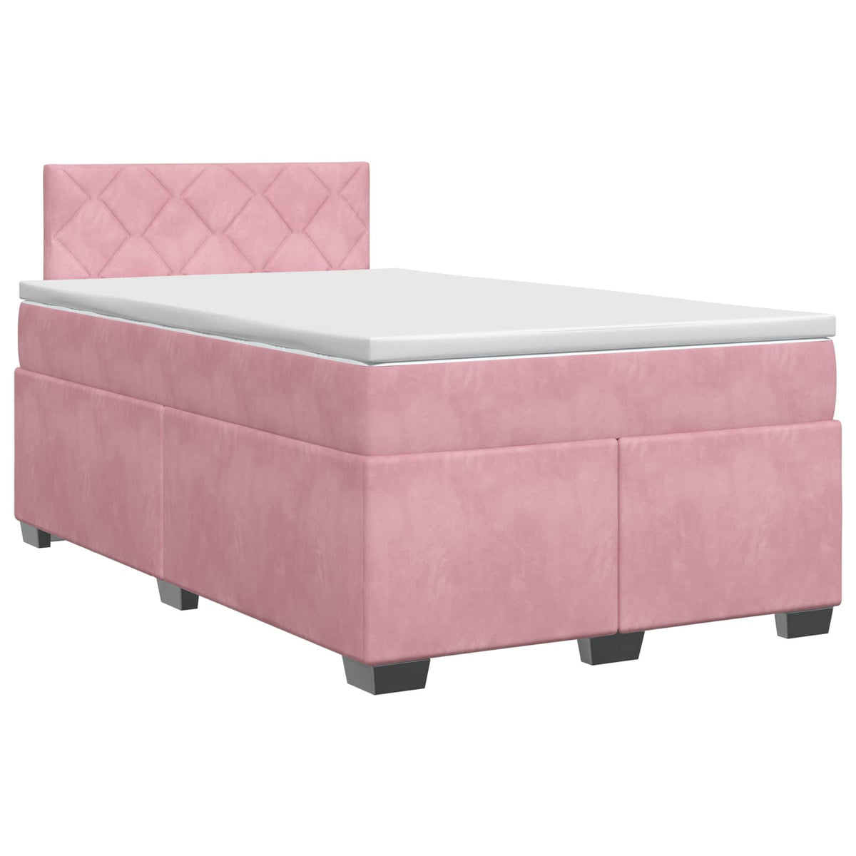 Boxspring krevet s madracem Ružičasta 120 x 190 cm Baršun