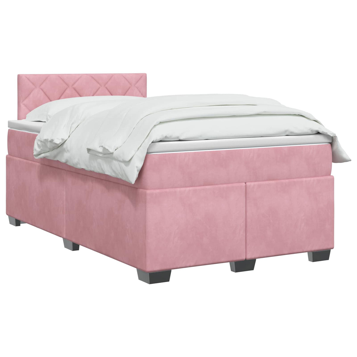 Boxspring krevet s madracem Ružičasta 120 x 190 cm Baršun