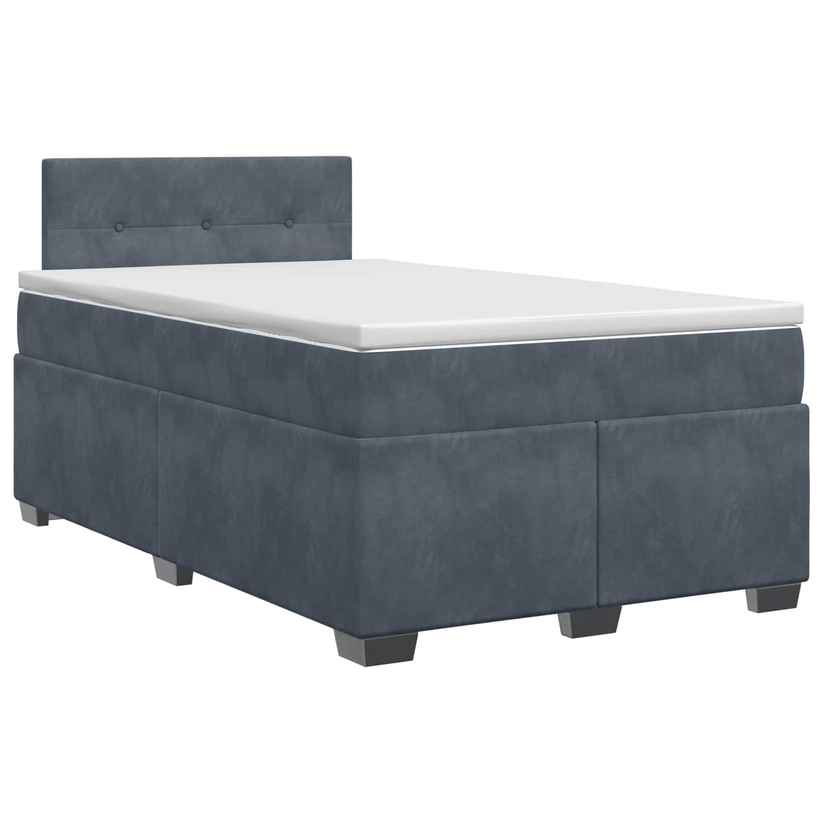 Boxspring krevet s madracem Tamnosiva 120 x 200 cm Baršun