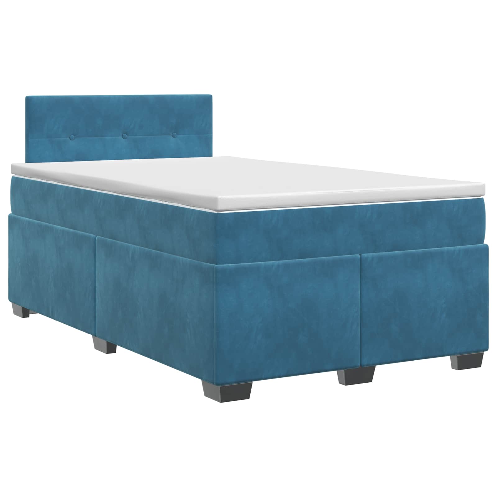 Boxspring krevet s madracem Tamno plava 120 x 200 cm Baršun