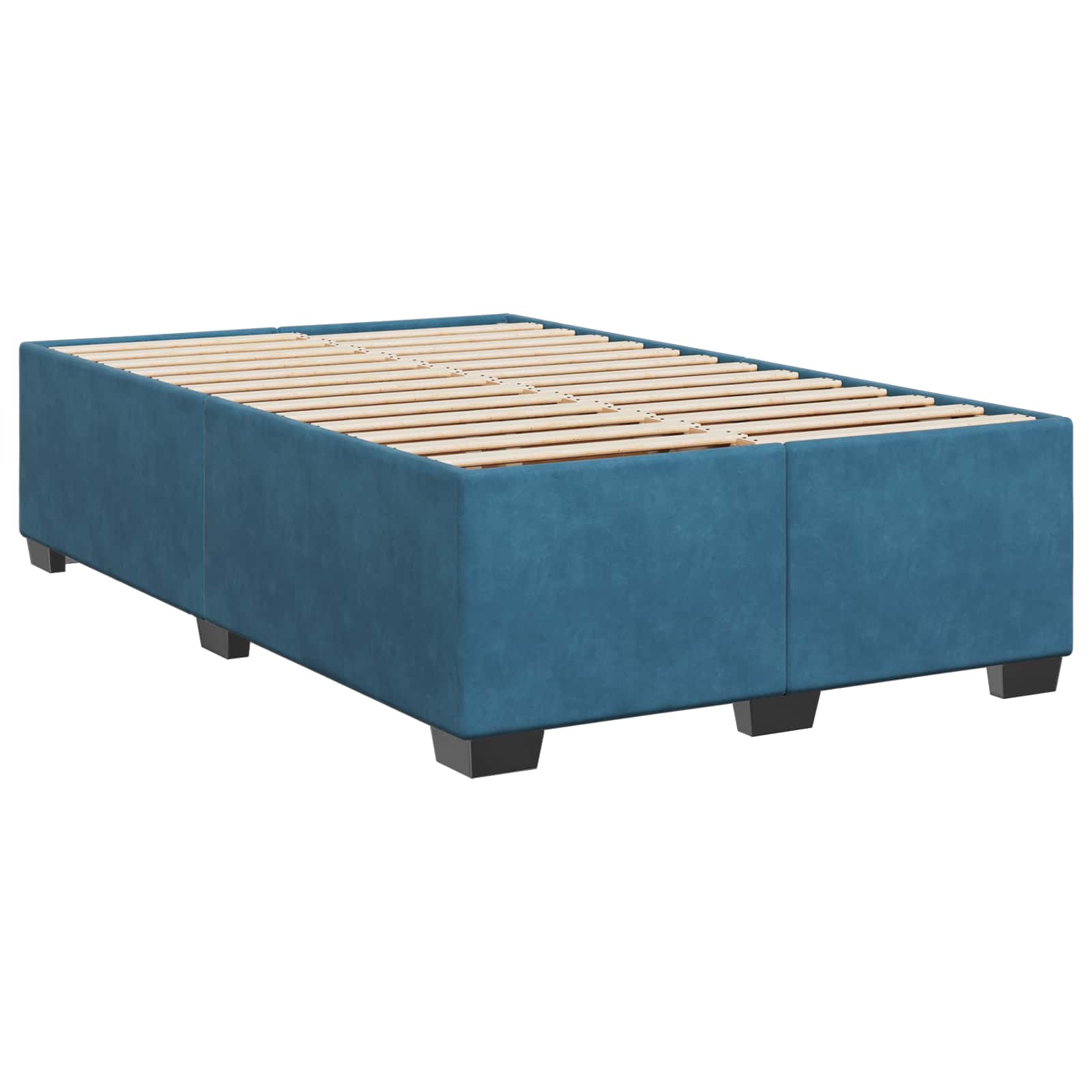 Boxspring krevet s madracem Tamno plava 120 x 200 cm Baršun
