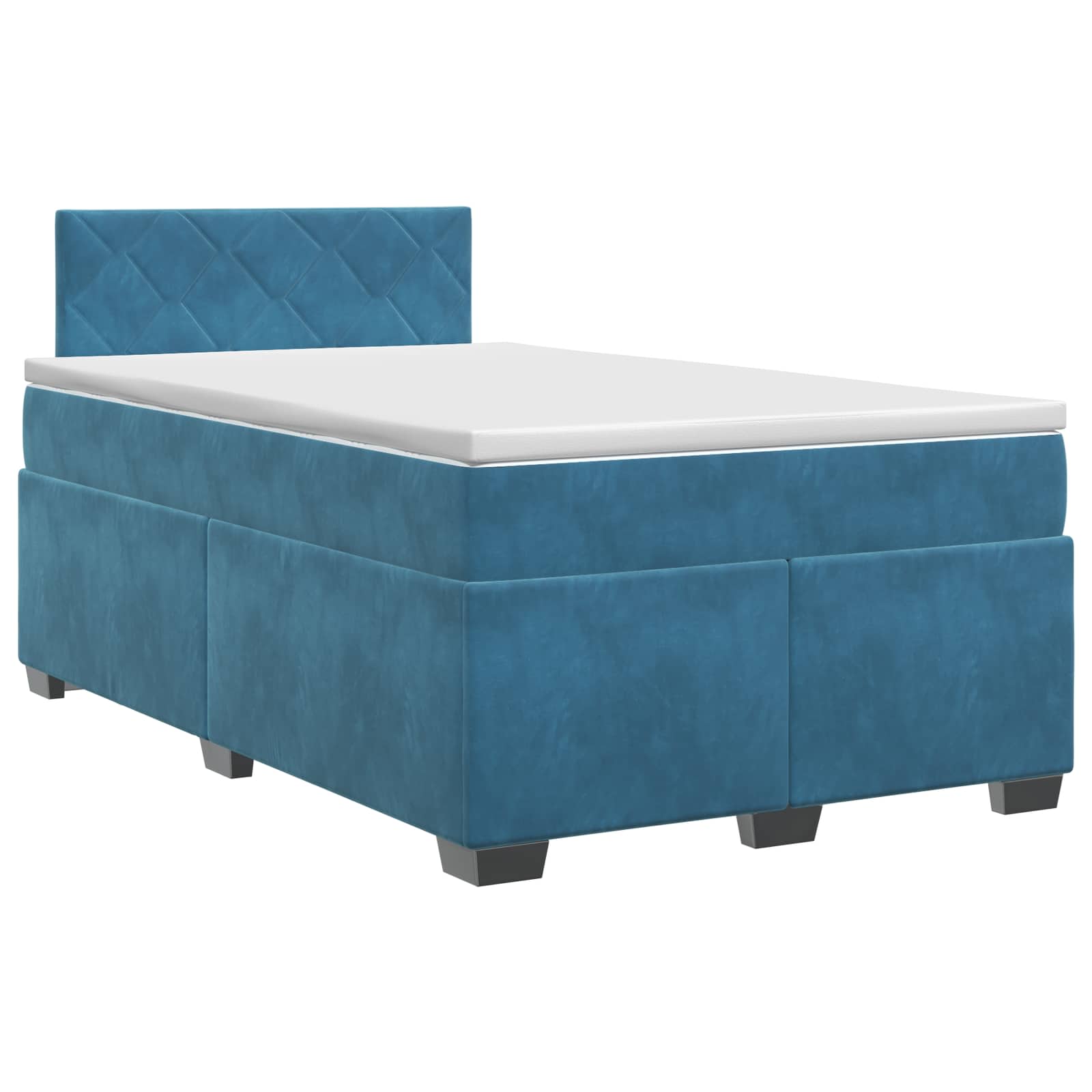 Boxspring krevet s madracem Tamno plava 120 x 200 cm Baršun