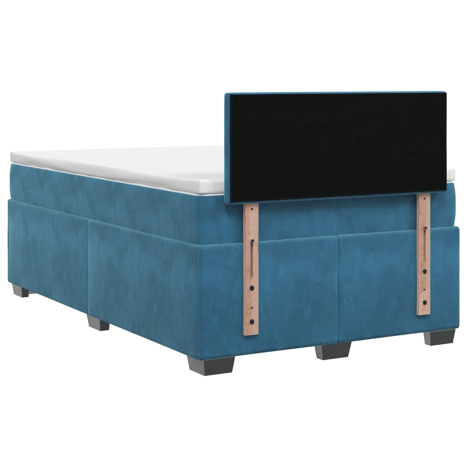 Boxspring krevet s madracem Tamno plava 120 x 200 cm Baršun