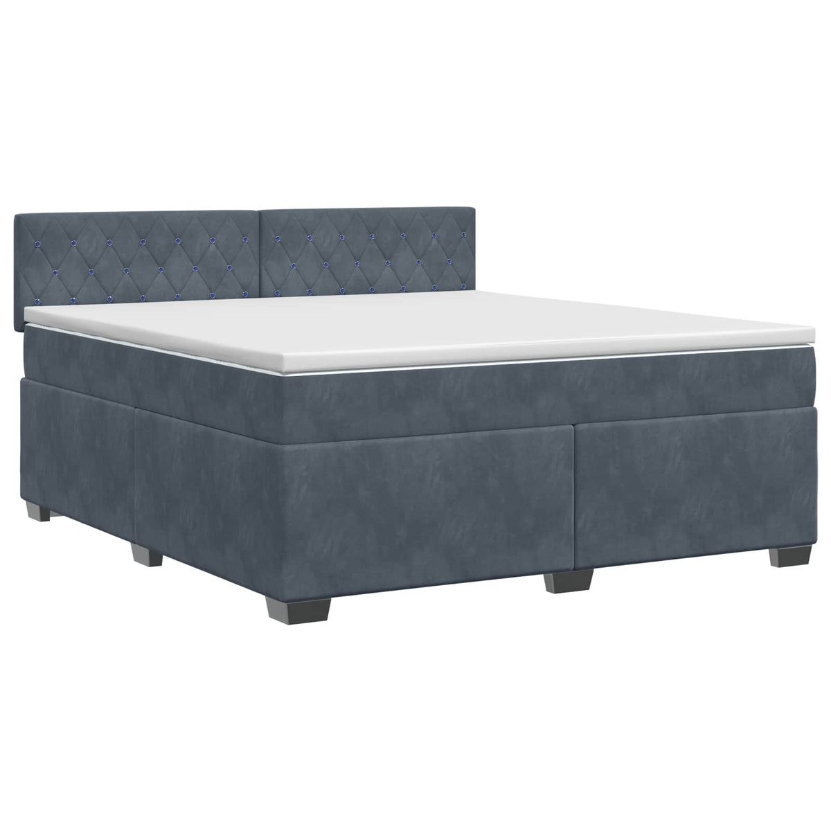 Boxspring krevet s madracem Tamnosiva 140 x 200 cm Baršun