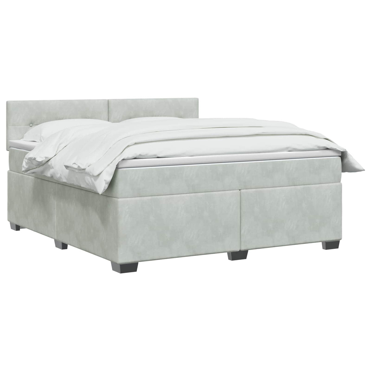 Boxspring krevet s madracem Svjetlosiva 140 x 200 cm Baršun