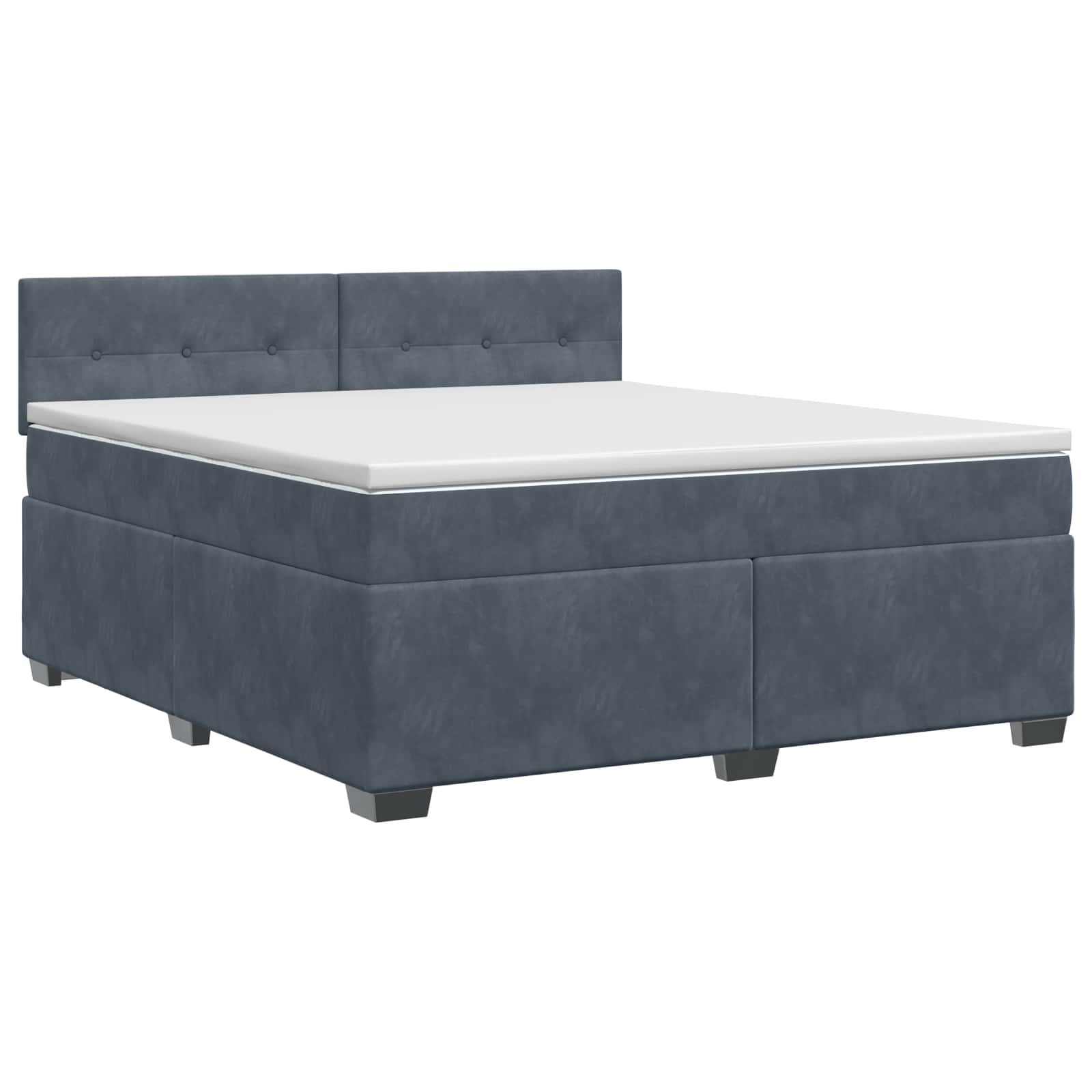 Boxspring krevet s madracem Tamnosiva 140 x 200 cm Baršun