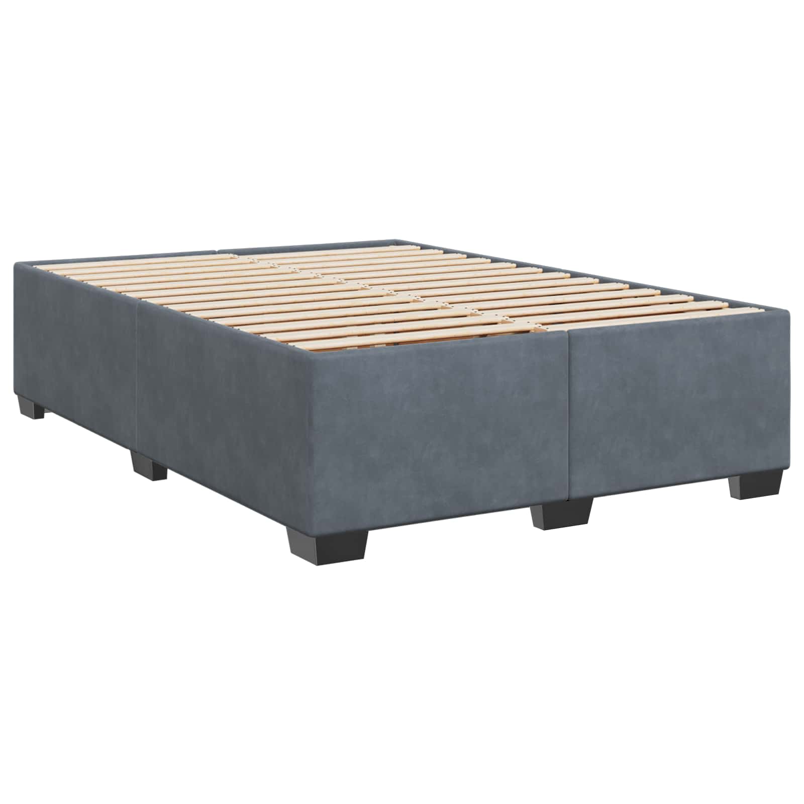 Boxspring krevet s madracem Tamnosiva 140 x 200 cm Baršun