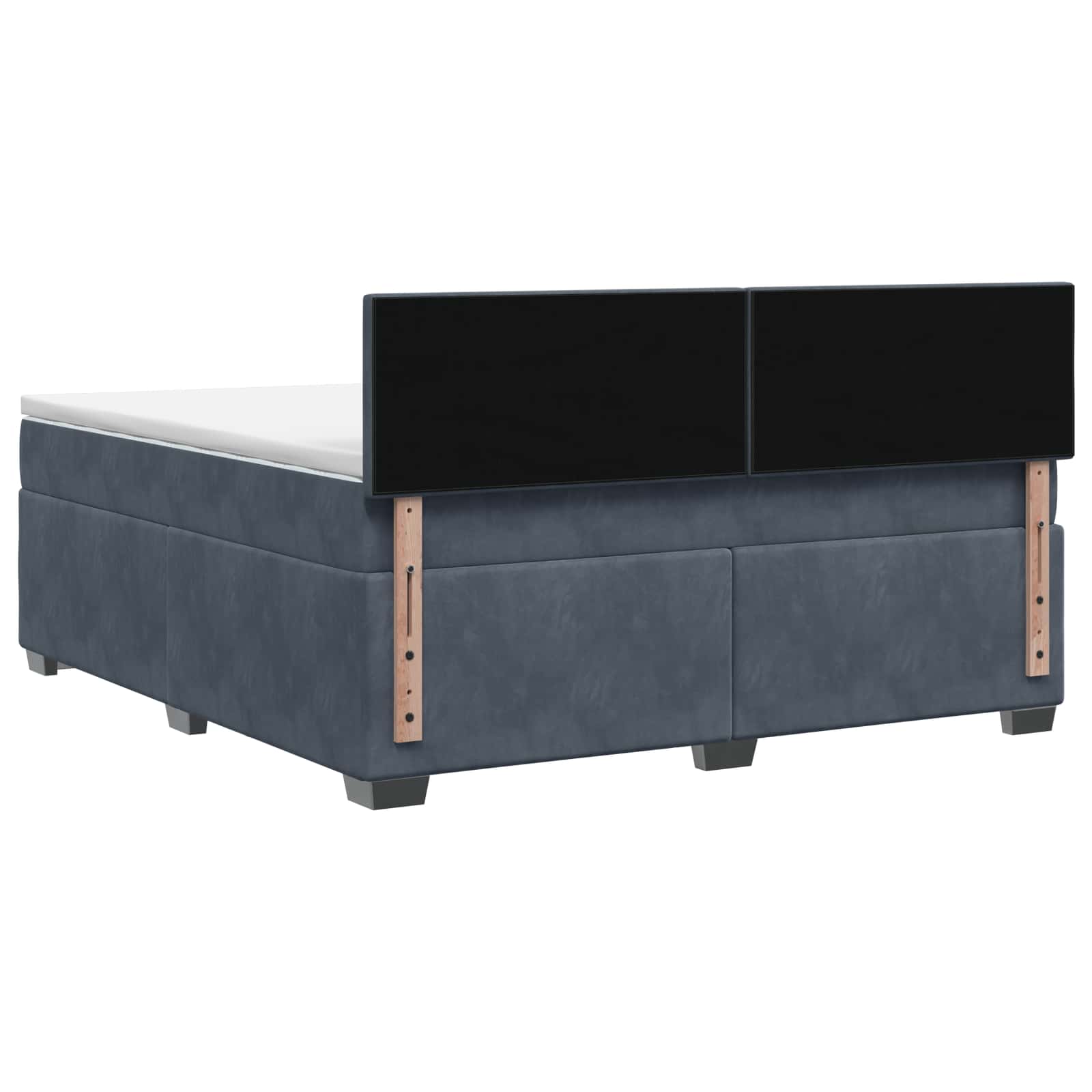 Boxspring krevet s madracem Tamnosiva 140 x 200 cm Baršun