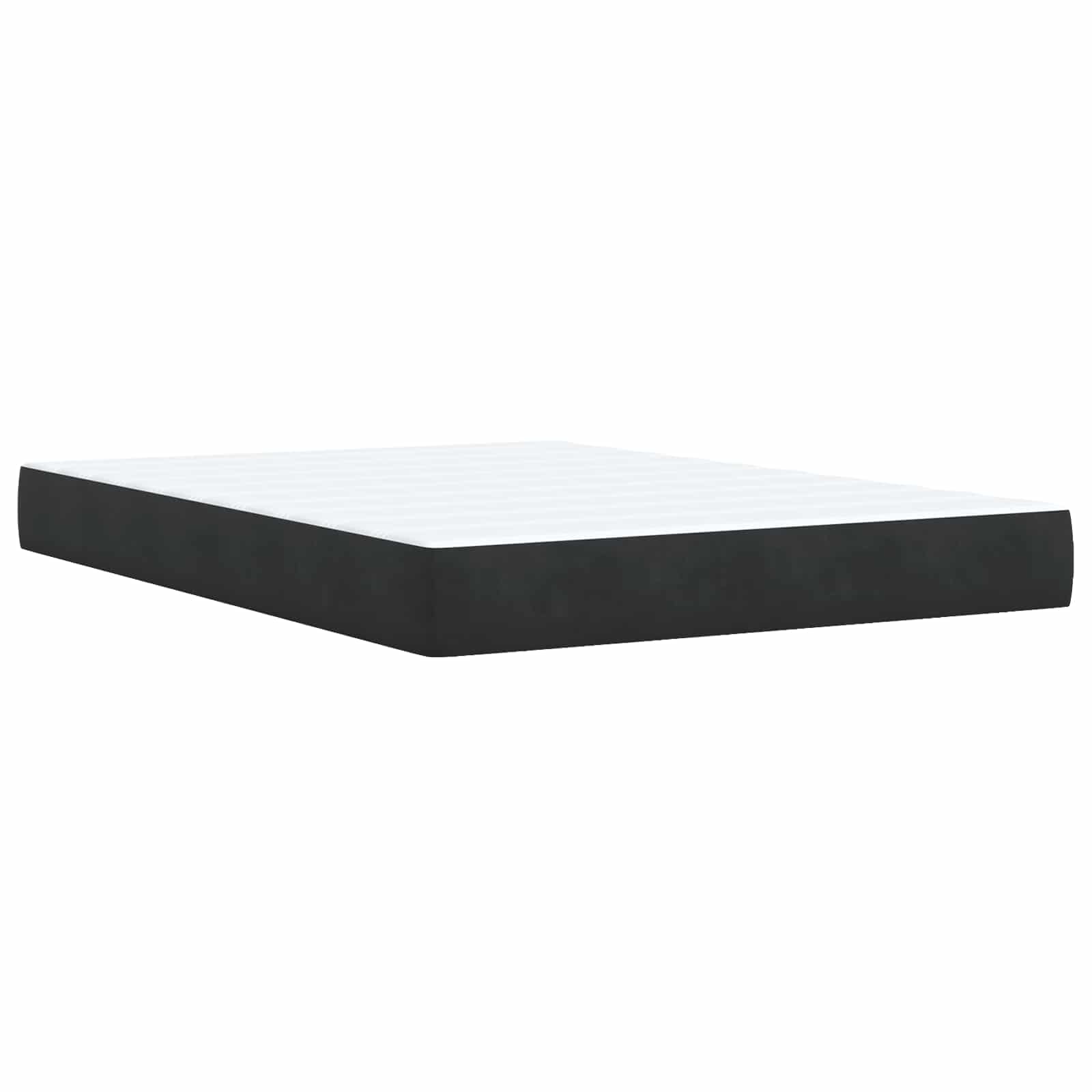 Boxspring krevet s madracem Crna 140 x 200 cm Baršun